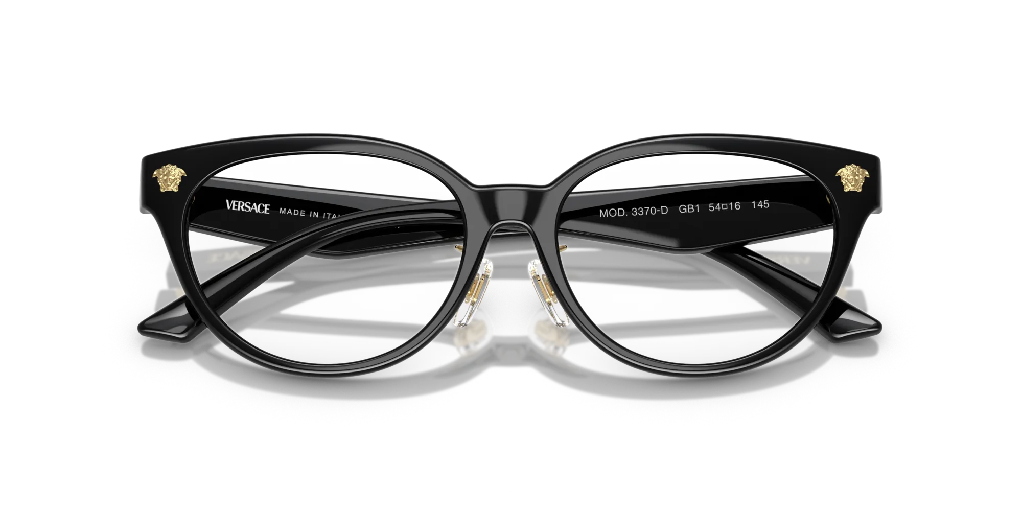 Versace VE3370D GB1 Montature da vista Iniettato Nero Pantos Normale - immagine 2