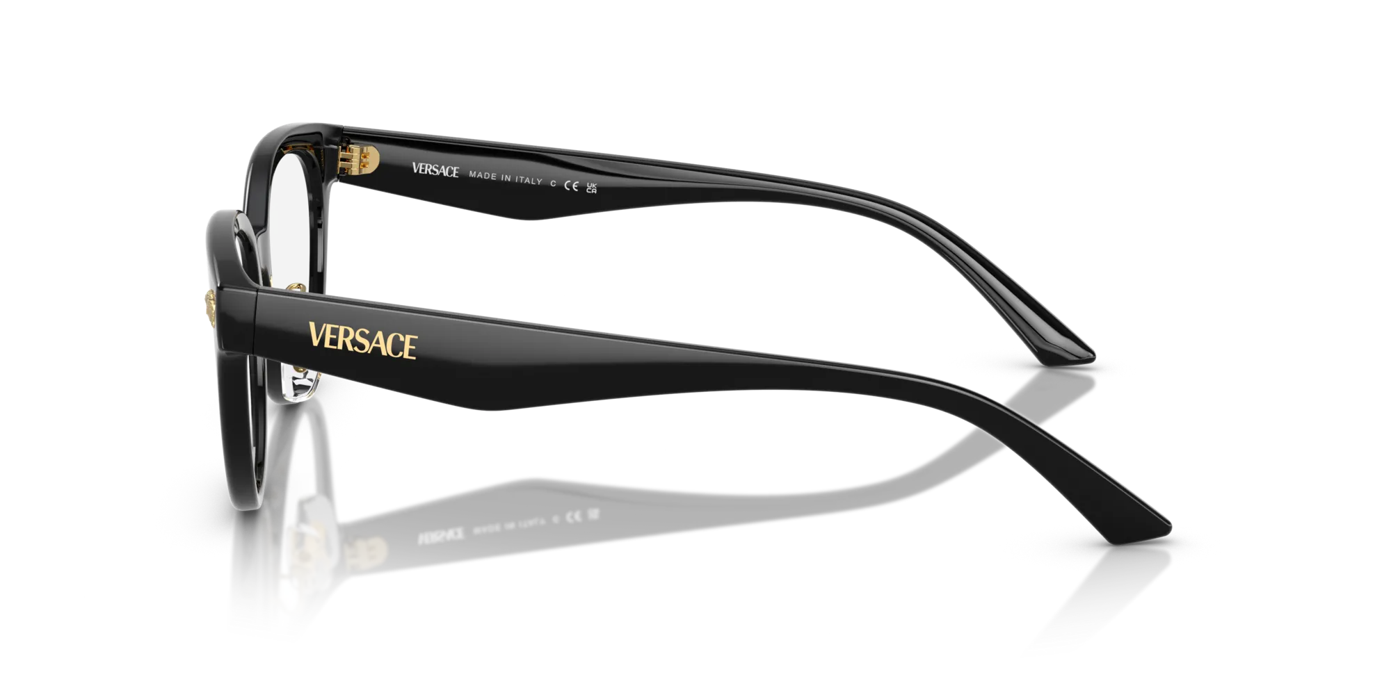 Versace VE3370D GB1 Montature da vista Iniettato Nero Pantos Normale - immagine 4