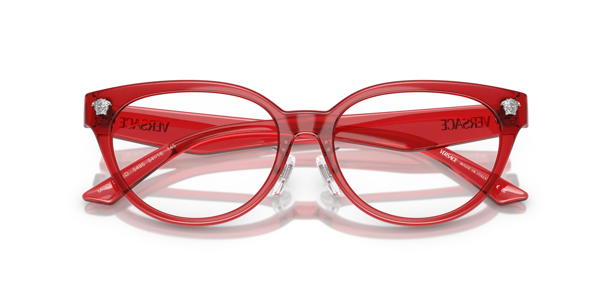 Versace VE3370D 5495 Montature da vista Iniettato Rosso Pantos Normale - immagine 2