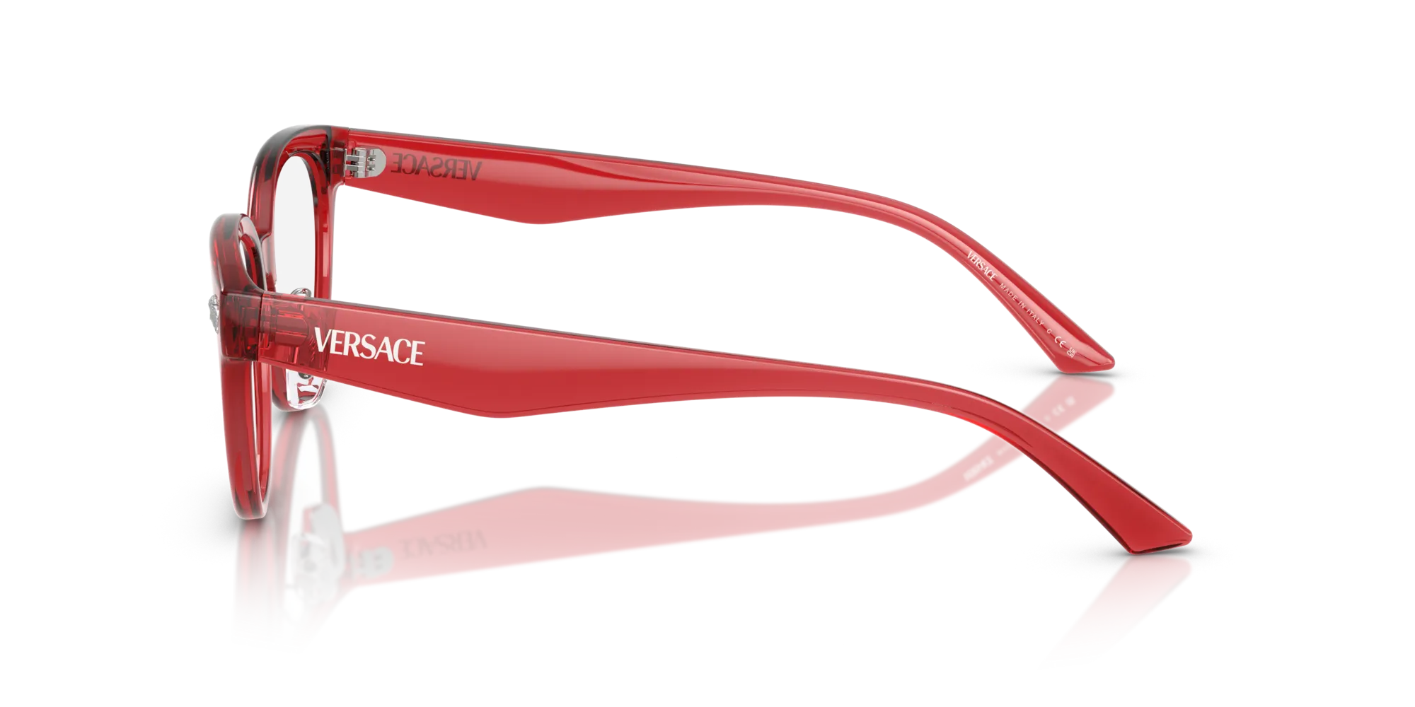 Versace VE3370D 5495 Montature da vista Iniettato Rosso Pantos Normale - immagine 4