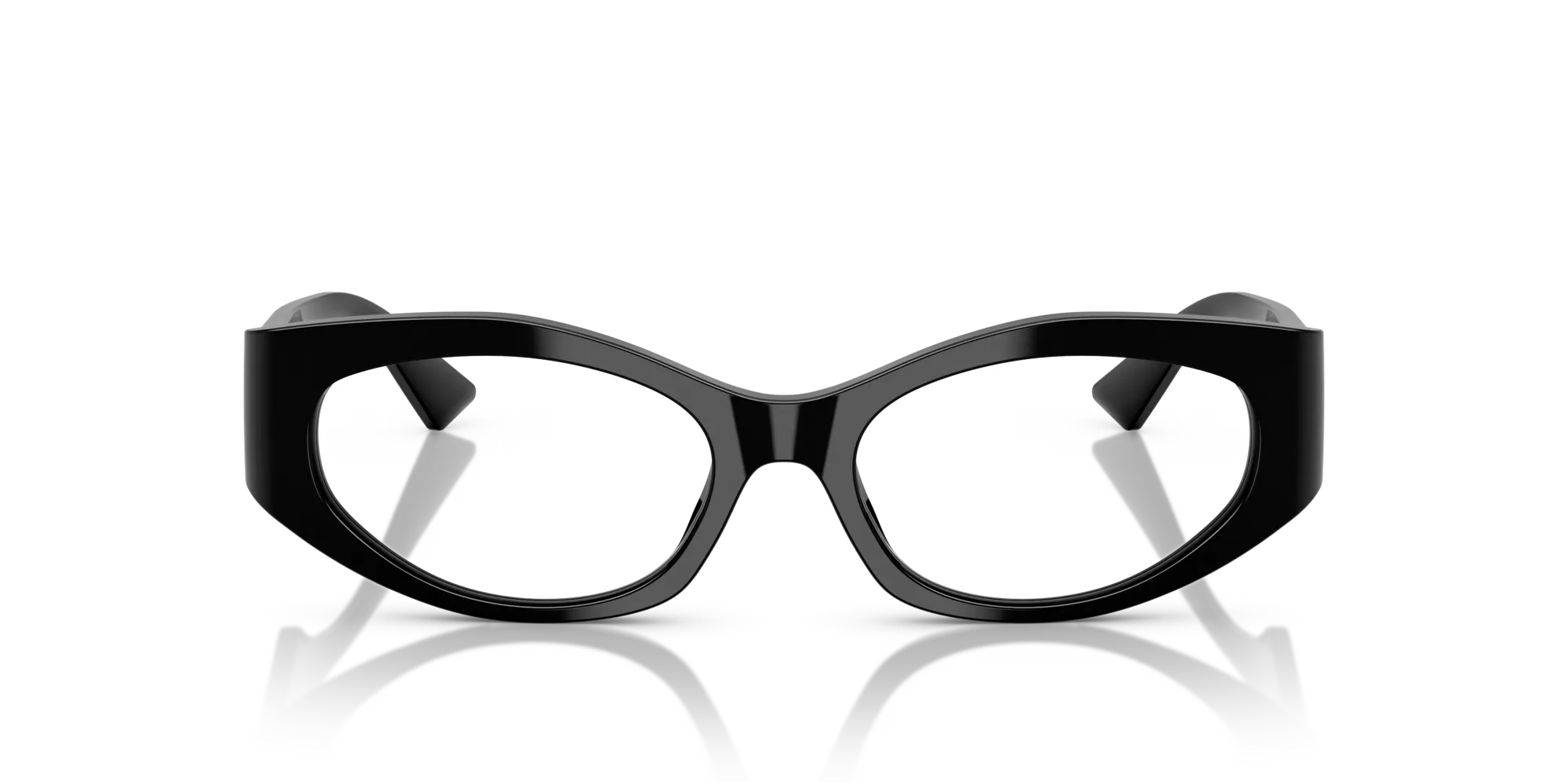 Versace VE3369 GB1 Montature da vista Acetato Nero Trasparente Geometrica Normale - immagine 3