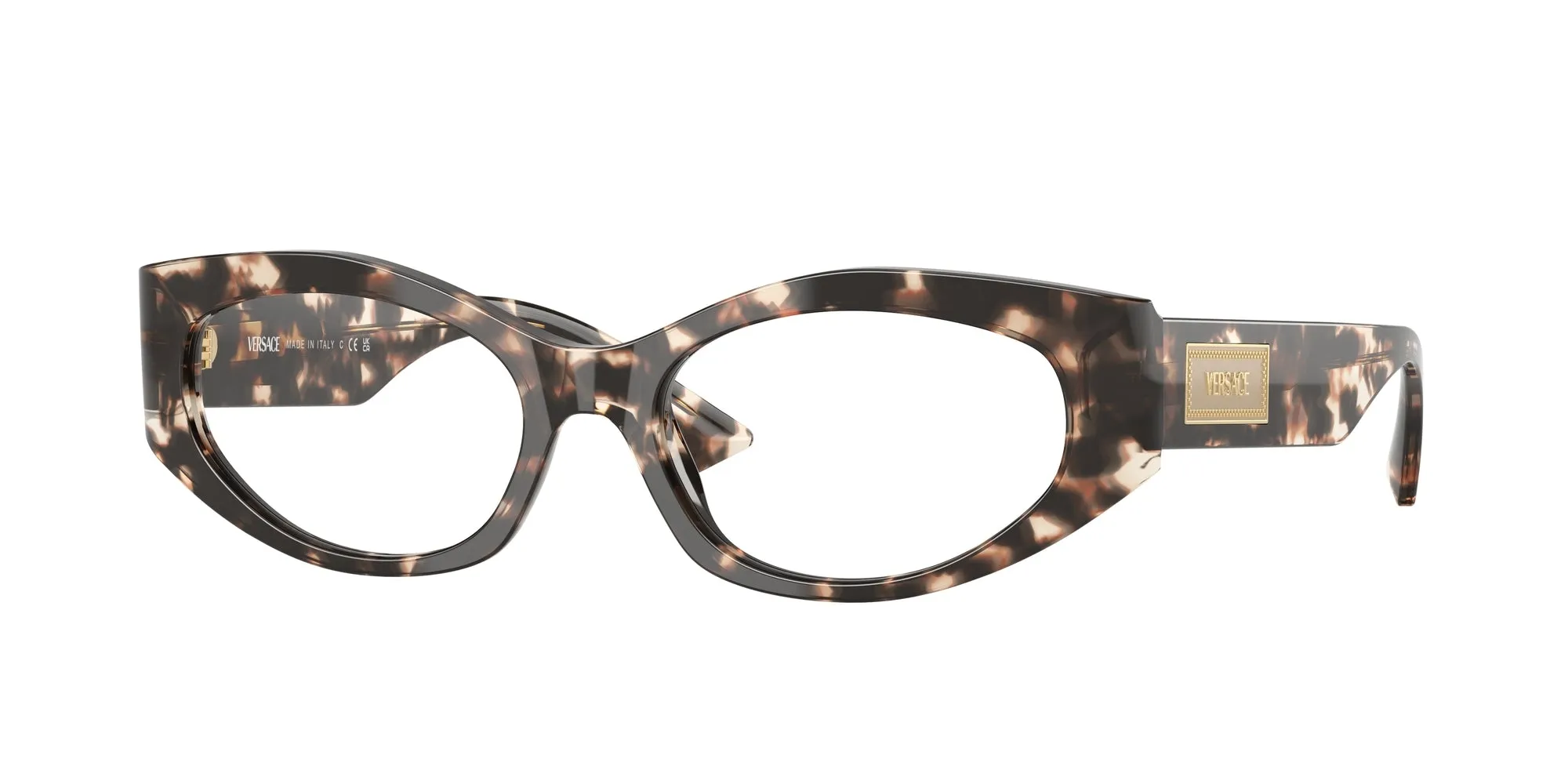 Versace VE3369 5498 Montature da vista Acetato Tartaruga Geometrica Normale - immagine 1