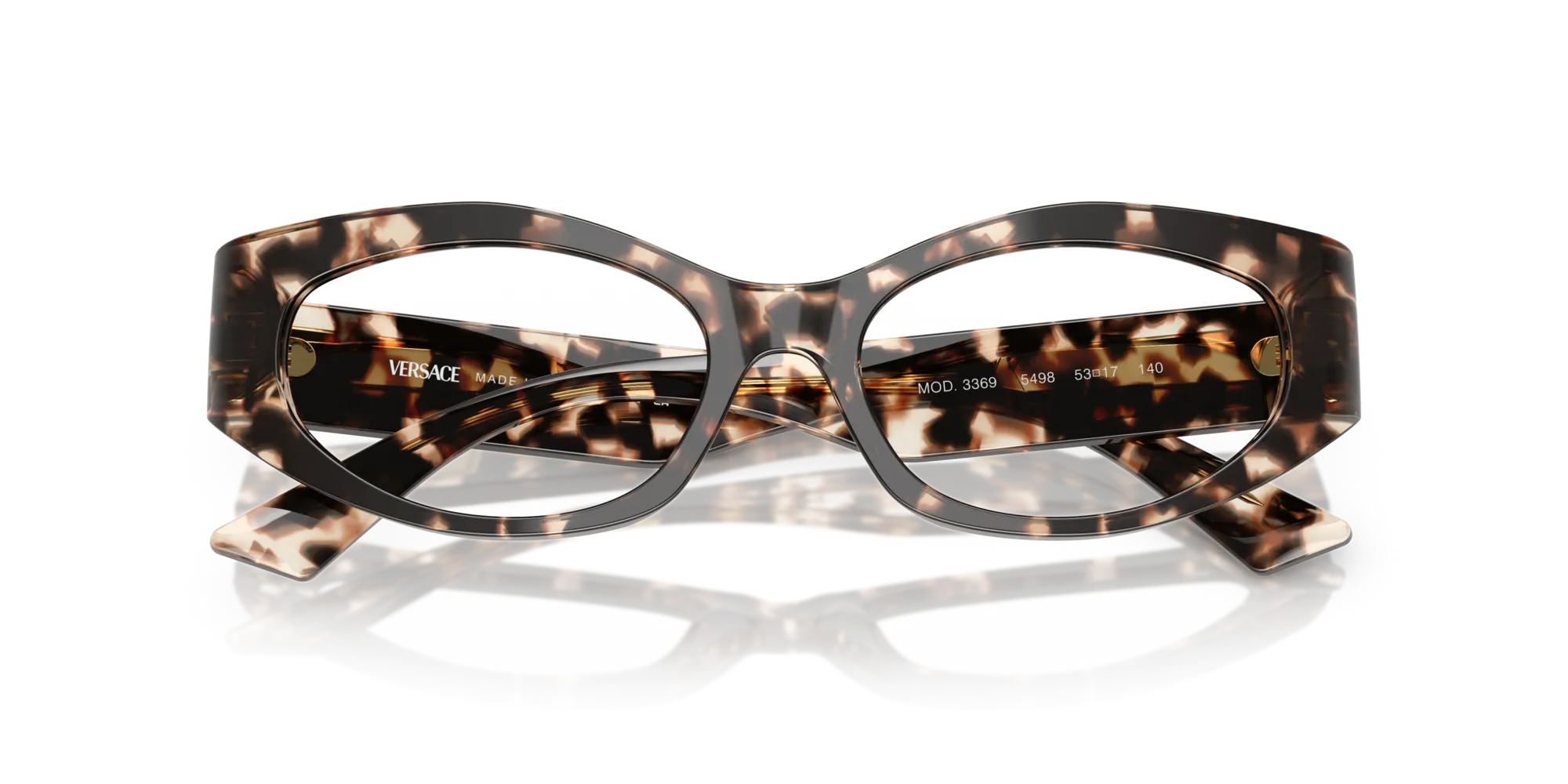 Versace VE3369 5498 Montature da vista Acetato Tartaruga Geometrica Normale - immagine 2