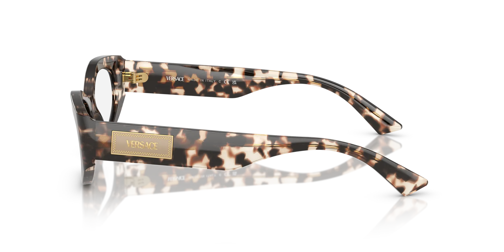 Versace VE3369 5498 Montature da vista Acetato Tartaruga Geometrica Normale - immagine 4