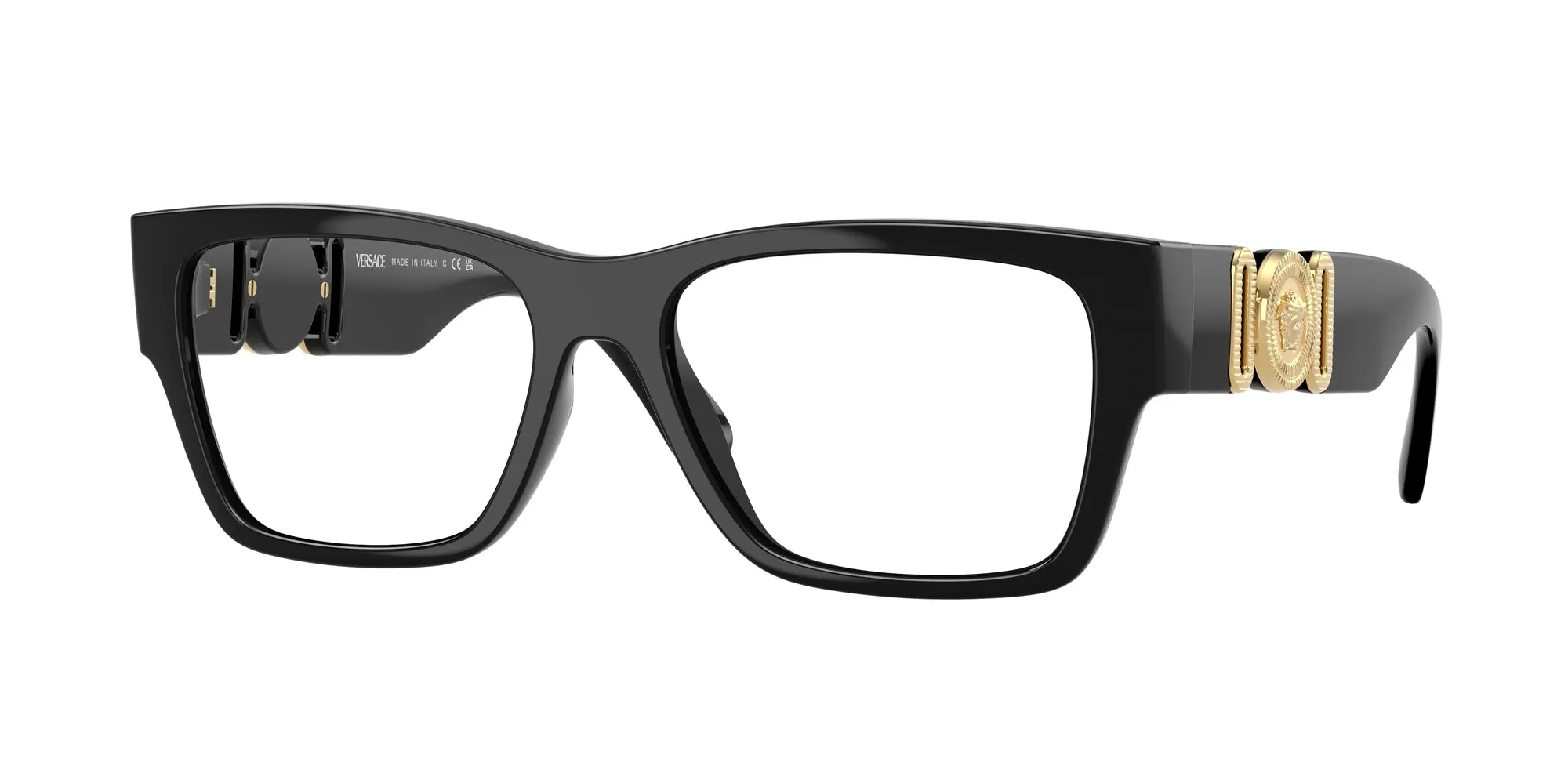 Versace VE3368U GB1 Montature da vista Iniettato Nero Squadrata Normale - immagine 1