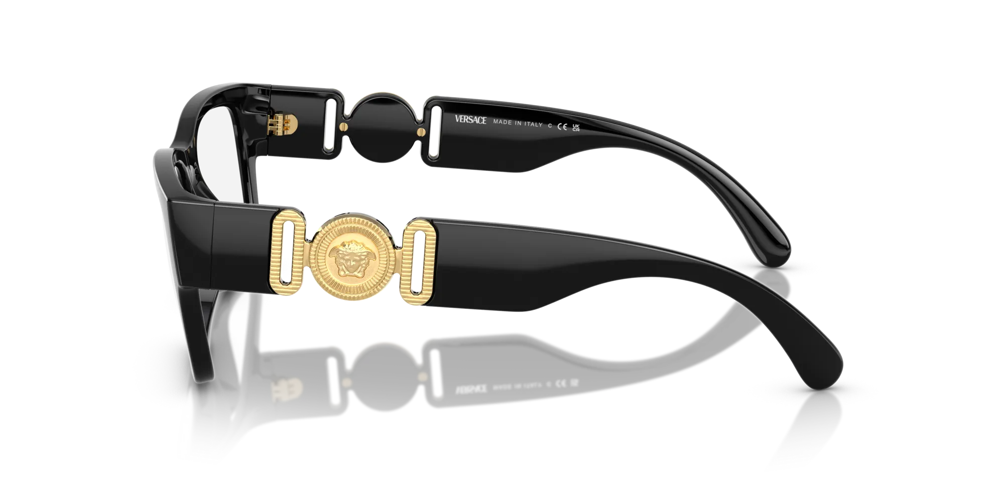 Versace VE3368U GB1 Montature da vista Iniettato Nero Squadrata Normale - immagine 4
