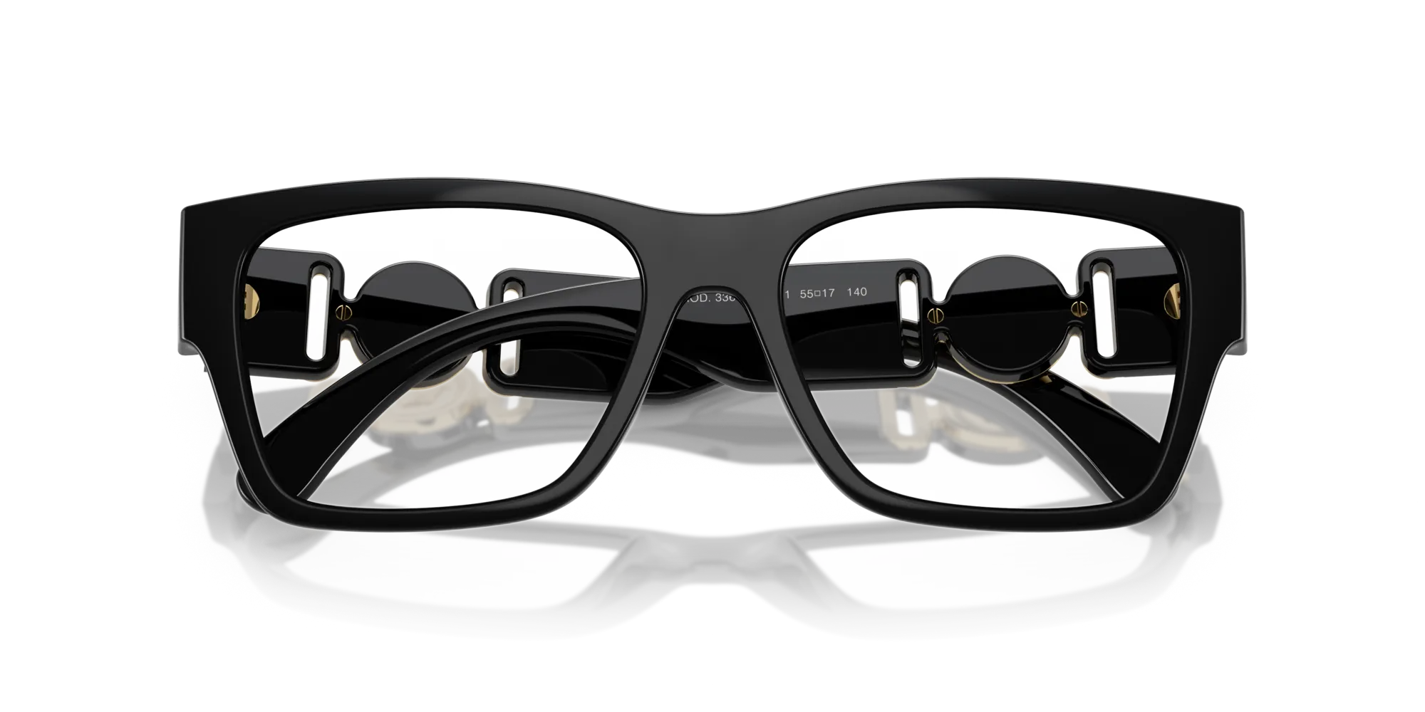 Versace VE3368U GB1 Montature da vista Iniettato Nero Squadrata Normale - immagine 2