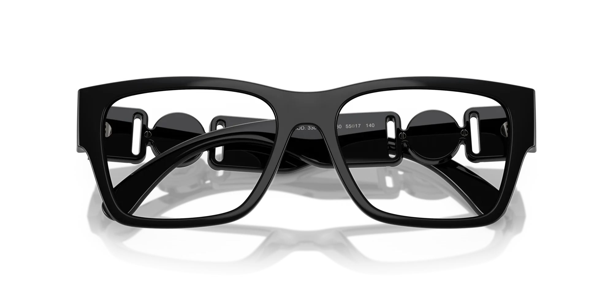 Versace VE3368U 5360 Montature da vista Iniettato Nero Squadrata Normale - immagine 2