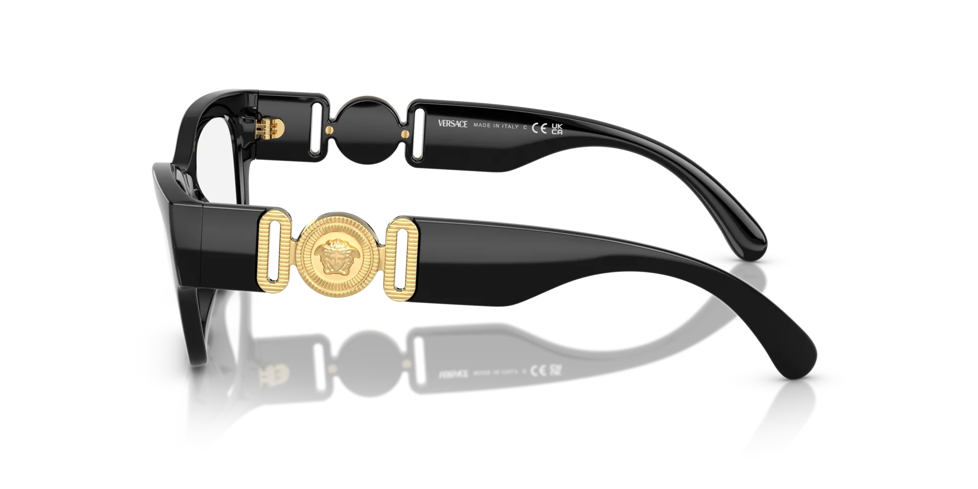 Versace VE3367U GB1 Montature da vista Iniettato Nero Cat Eye Normale - immagine 4