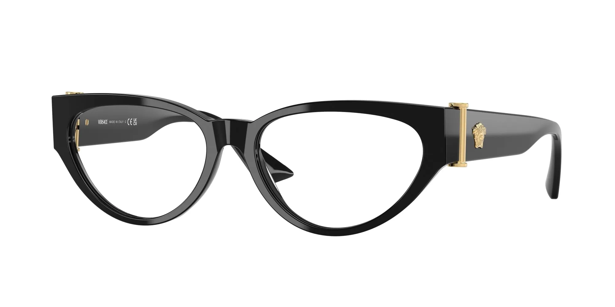 Versace VE3366 GB1 Montature da vista Acetato Nero Cat Eye Normale - immagine 1