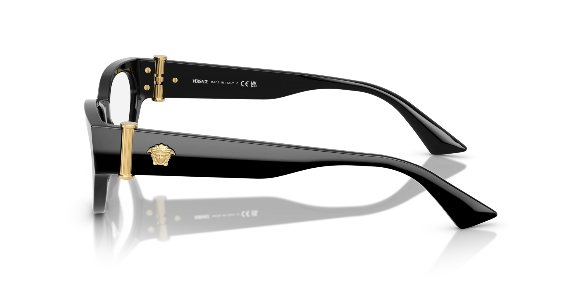 Versace VE3366 GB1 Montature da vista Acetato Nero Cat Eye Normale - immagine 4