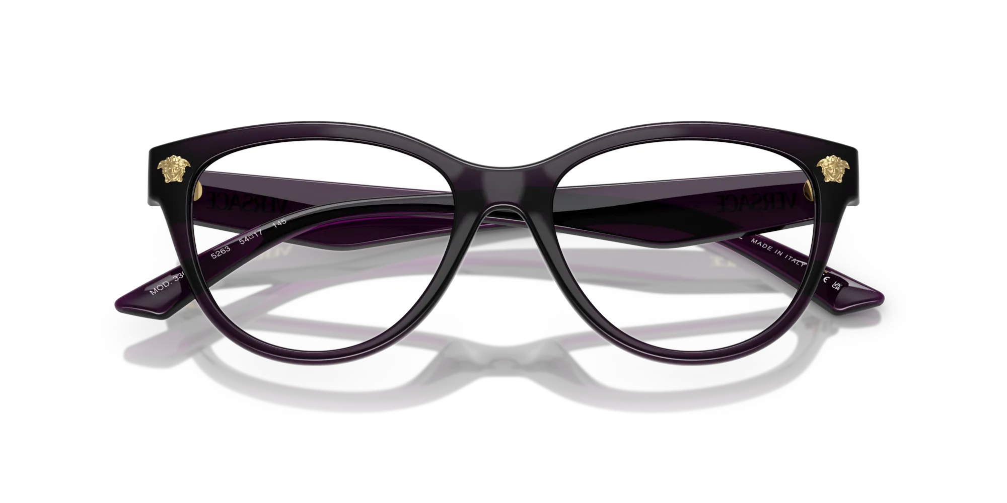 Versace VE3365U 5263 Montature da vista Iniettato Viola Pantos Normale - immagine 2