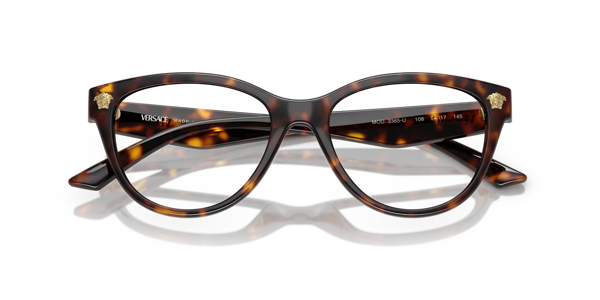 Versace VE3365U 108 Montature da vista Iniettato Tartaruga Pantos Normale - immagine 2