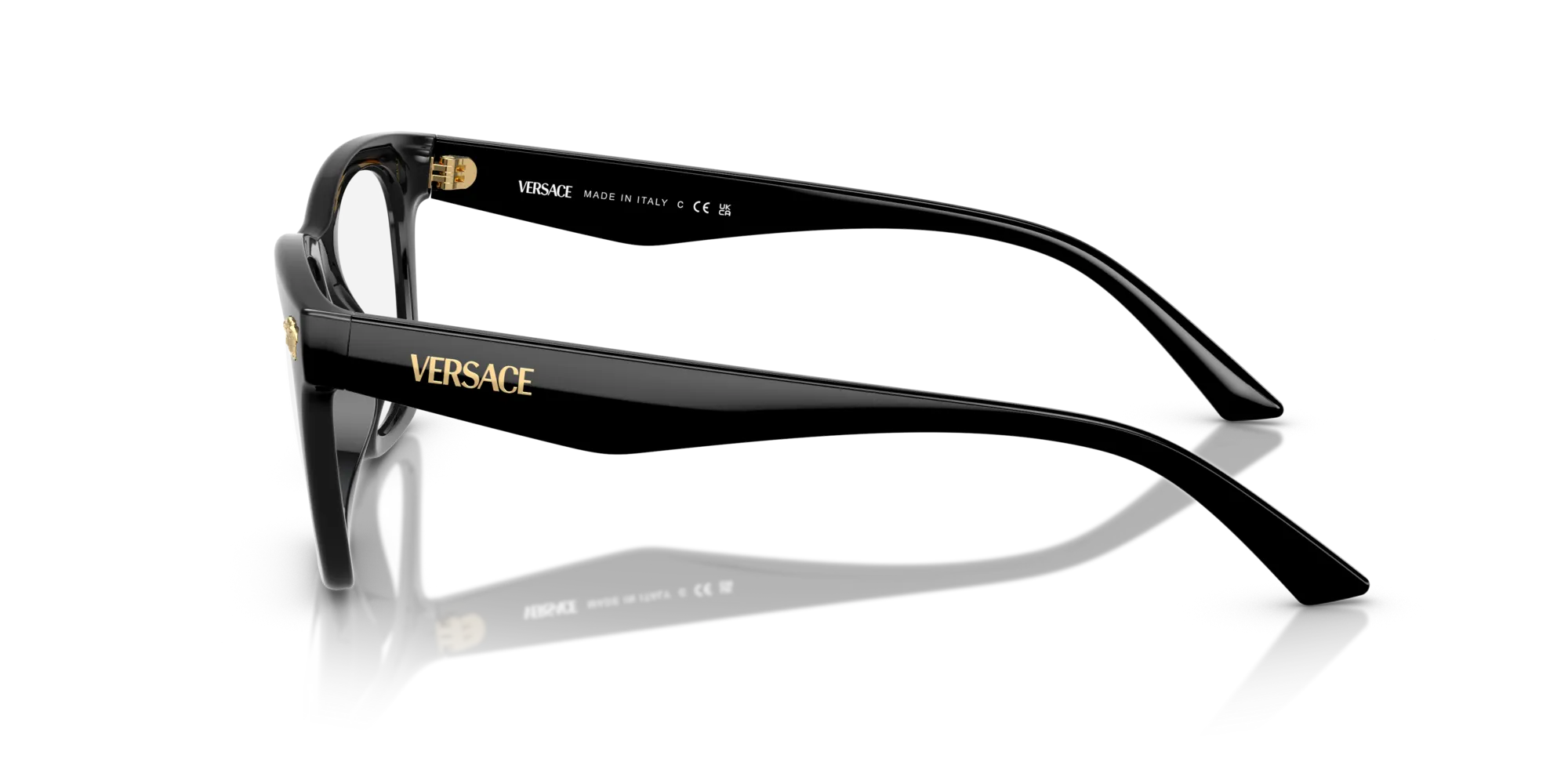 Versace VE3363U GB1 Montature da vista Iniettato Nero Squadrata Normale - immagine 4