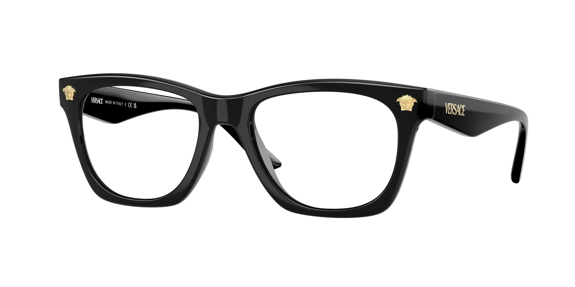 Versace VE3363U GB1 Montature da vista Iniettato Nero Squadrata Normale - immagine 1