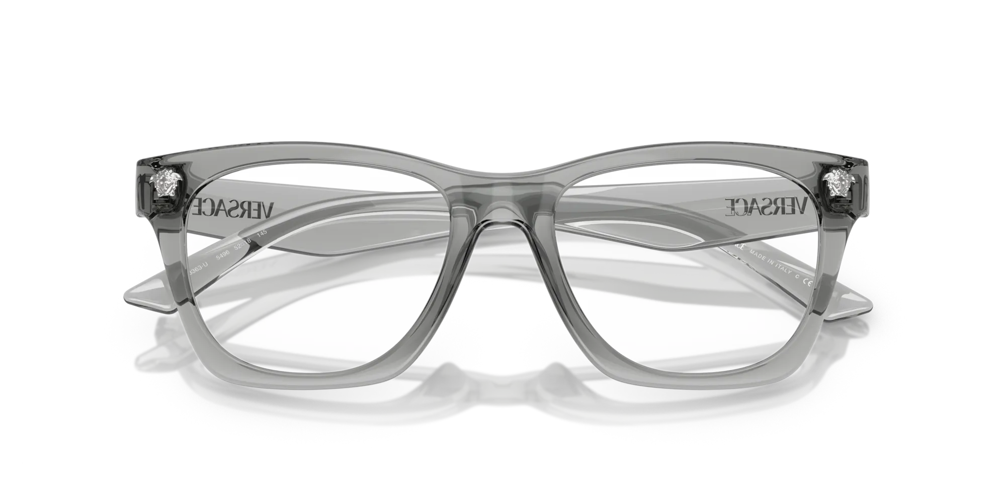 Versace VE3363U 5496 Montature da vista Iniettato Grigio Squadrata Normale - immagine 2