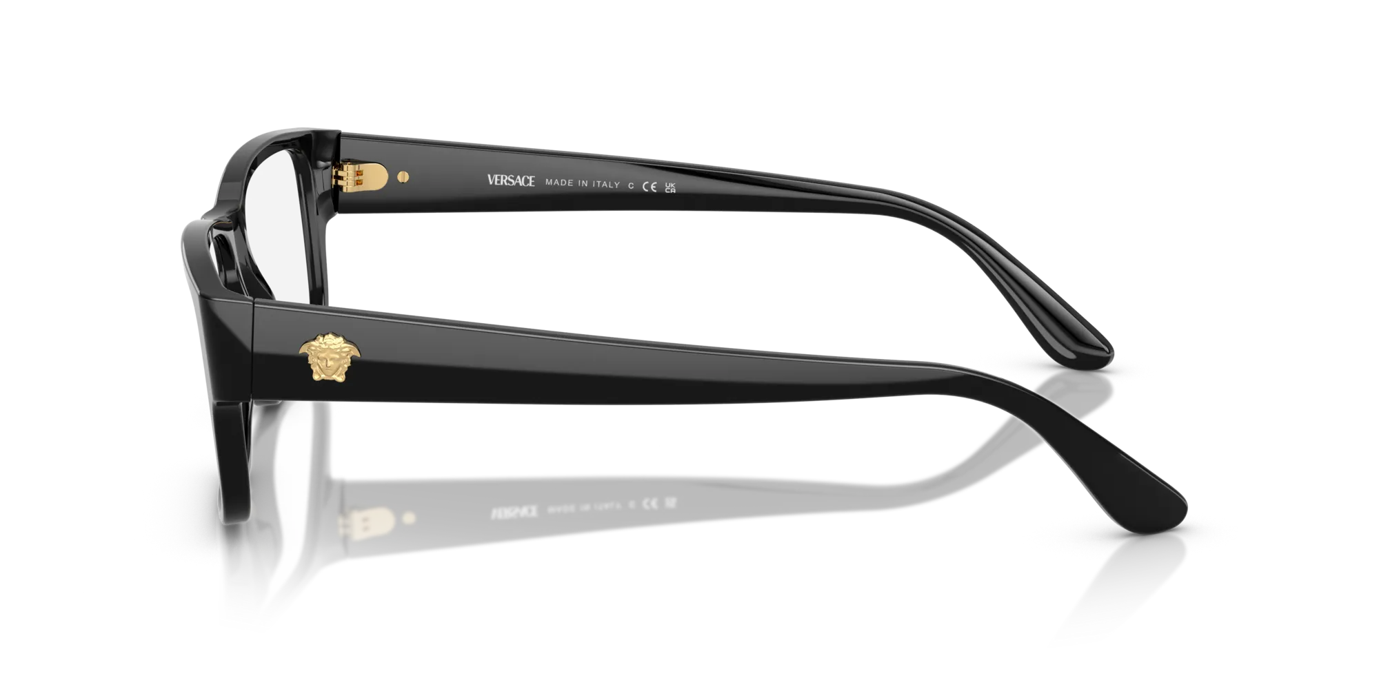 Versace VE3342 5360 Montature da vista Acetato Nero Squadrata Normale - immagine 4