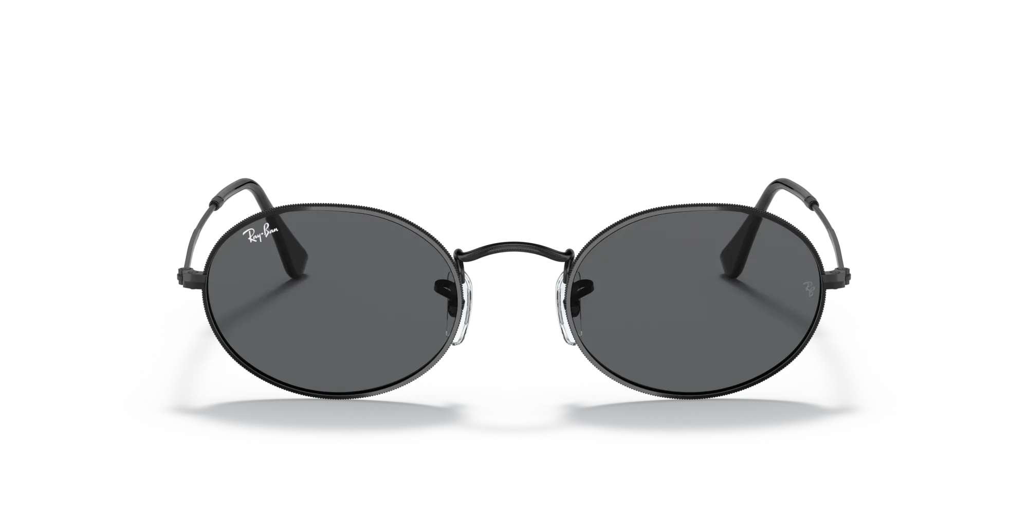 Ray - Ban RB3547 OVAL 002/B1 Occhiali da sole Metallo Nero Grigio Rotonda Normale - immagine 3