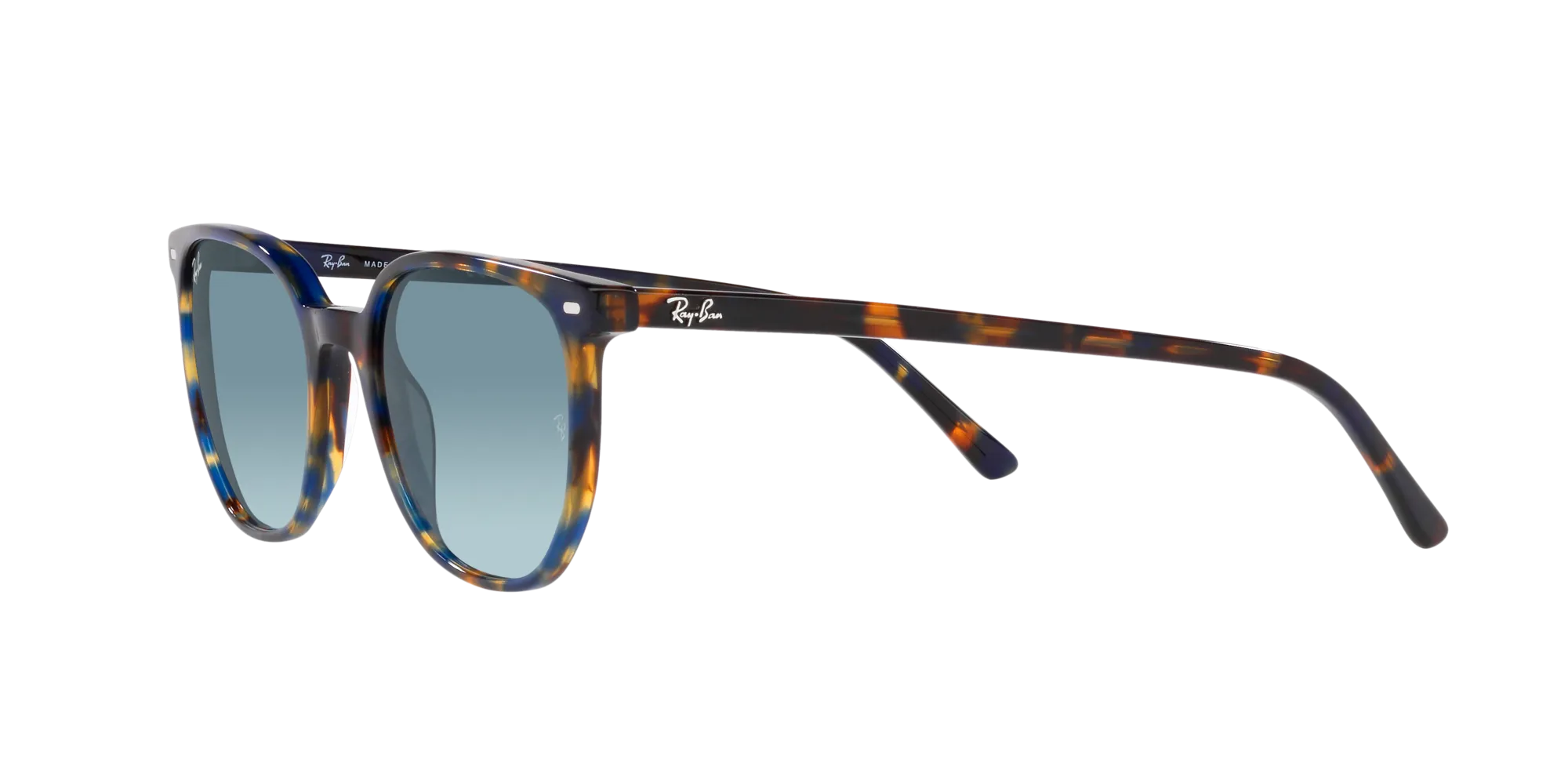 Ray - Ban RB2197 ELLIOT 13563M Occhiali da sole Acetato Tartaruga Blu Squadrata Normale Sfumato - immagine 4