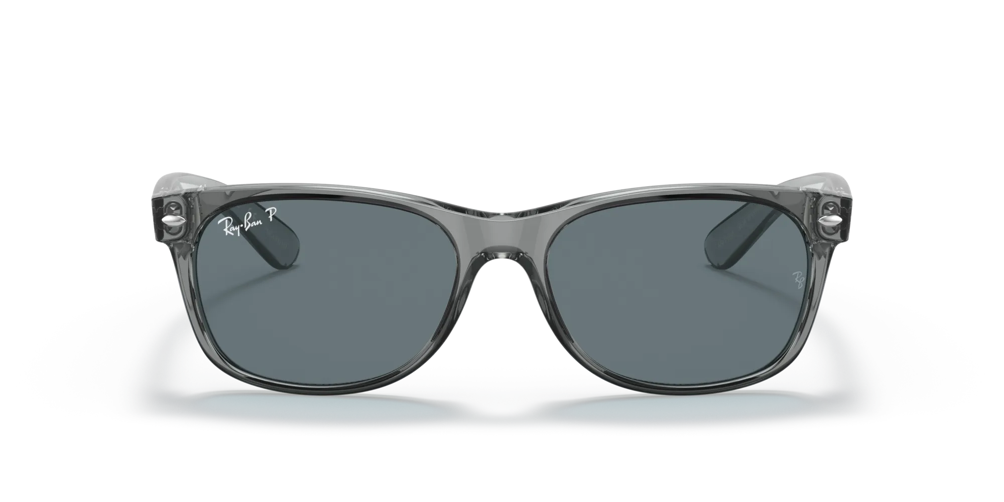 Ray - Ban RB2132 NEW WAYFARER 64503R Occhiali da sole Nylon Grigio Blu Squadrata Polarizzata - immagine 3