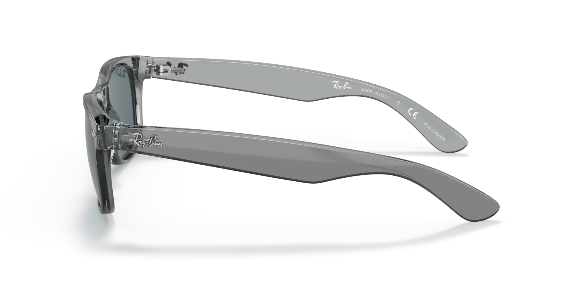 Ray - Ban RB2132 NEW WAYFARER 64503R Occhiali da sole Nylon Grigio Blu Squadrata Polarizzata - immagine 4