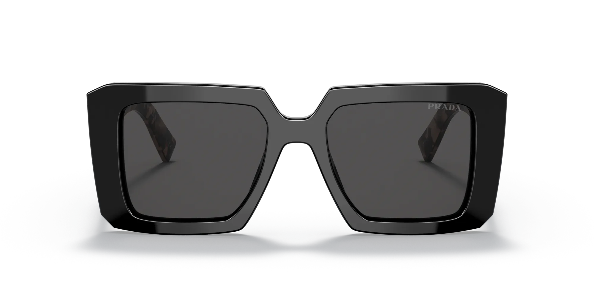 Prada PR 23YS 1AB5S0 Occhiali da sole Acetato Nero Grigio Squadrata Normale - immagine 3
