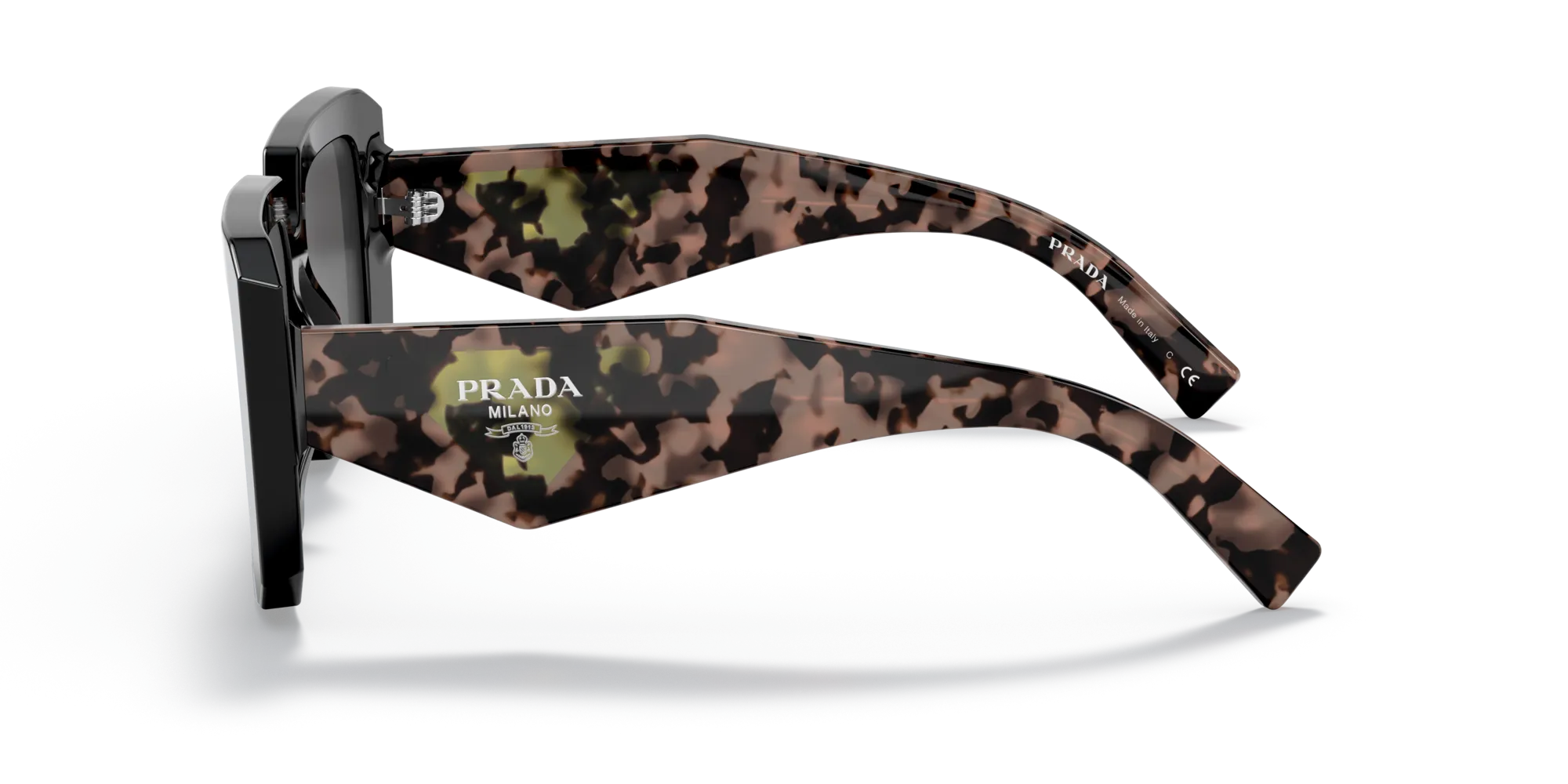 Prada PR 23YS 1AB5S0 Occhiali da sole Acetato Nero Grigio Squadrata Normale - immagine 4