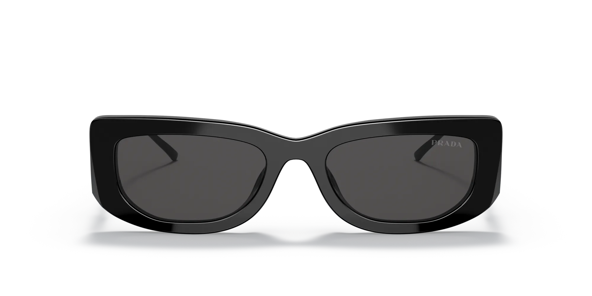 Prada PR 14YS 1AB5S0 Occhiali da sole Acetato Nero Grigio Squadrata Normale - immagine 3