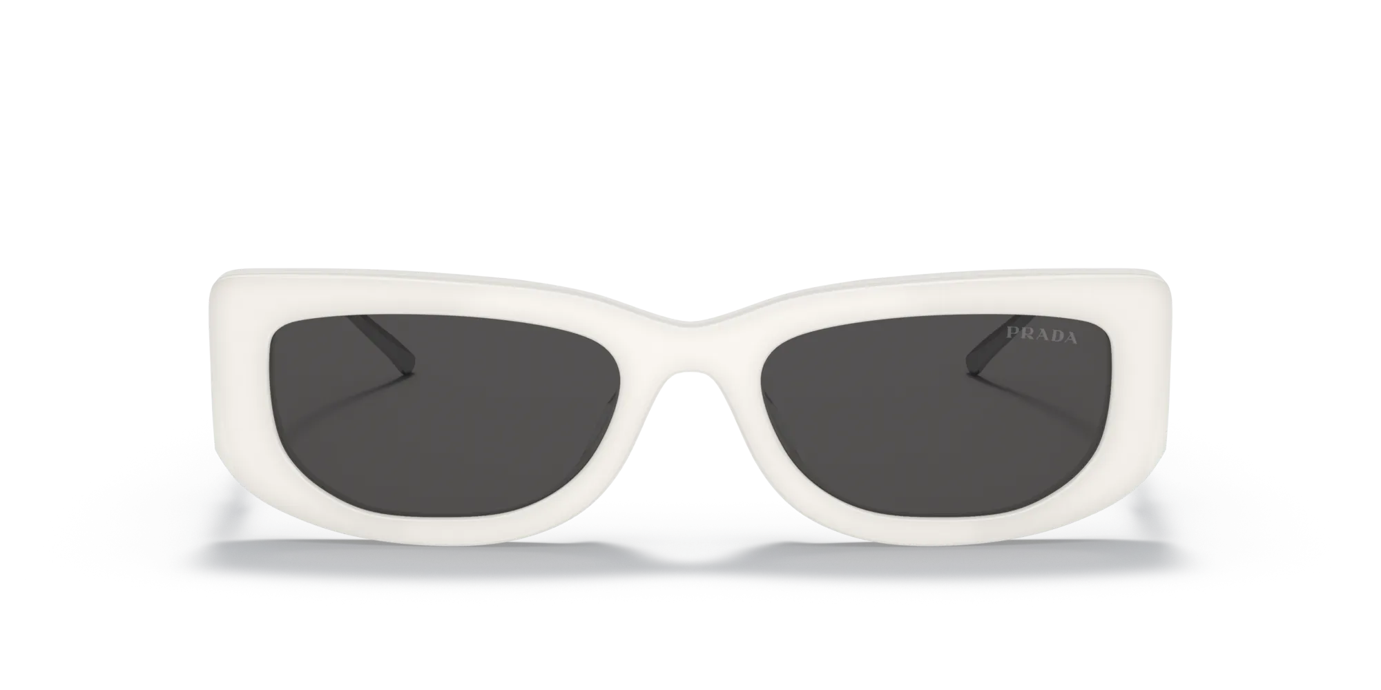 Prada PR 14YS 1425S0 Occhiali da sole Acetato Bianco Grigio Squadrata Normale - immagine 3