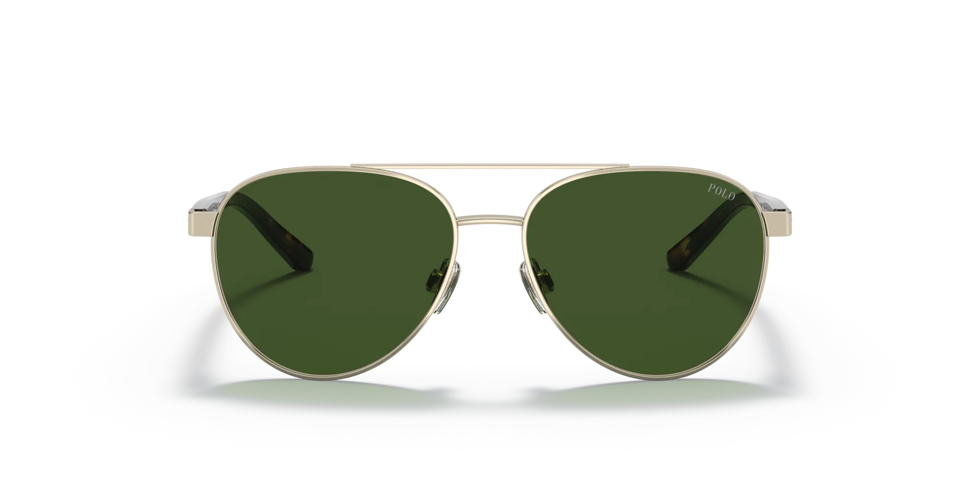 Polo Ralph Lauren PP9001 918971 Occhiali da sole Metallo Oro Verde Pilot Normale - immagine 3