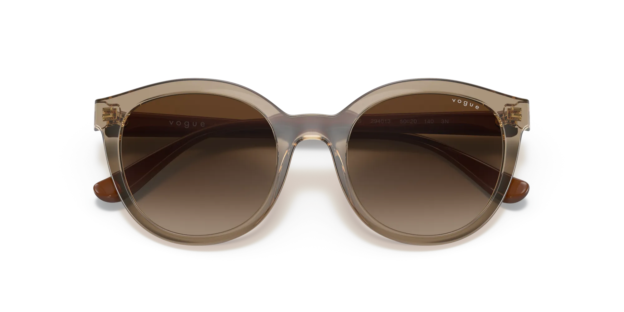 VOGUE EYEWEAR VO5427S 294013 Occhiali da sole Iniettato Marrone Marrone Rotonda Normale Sfumato - immagine 2