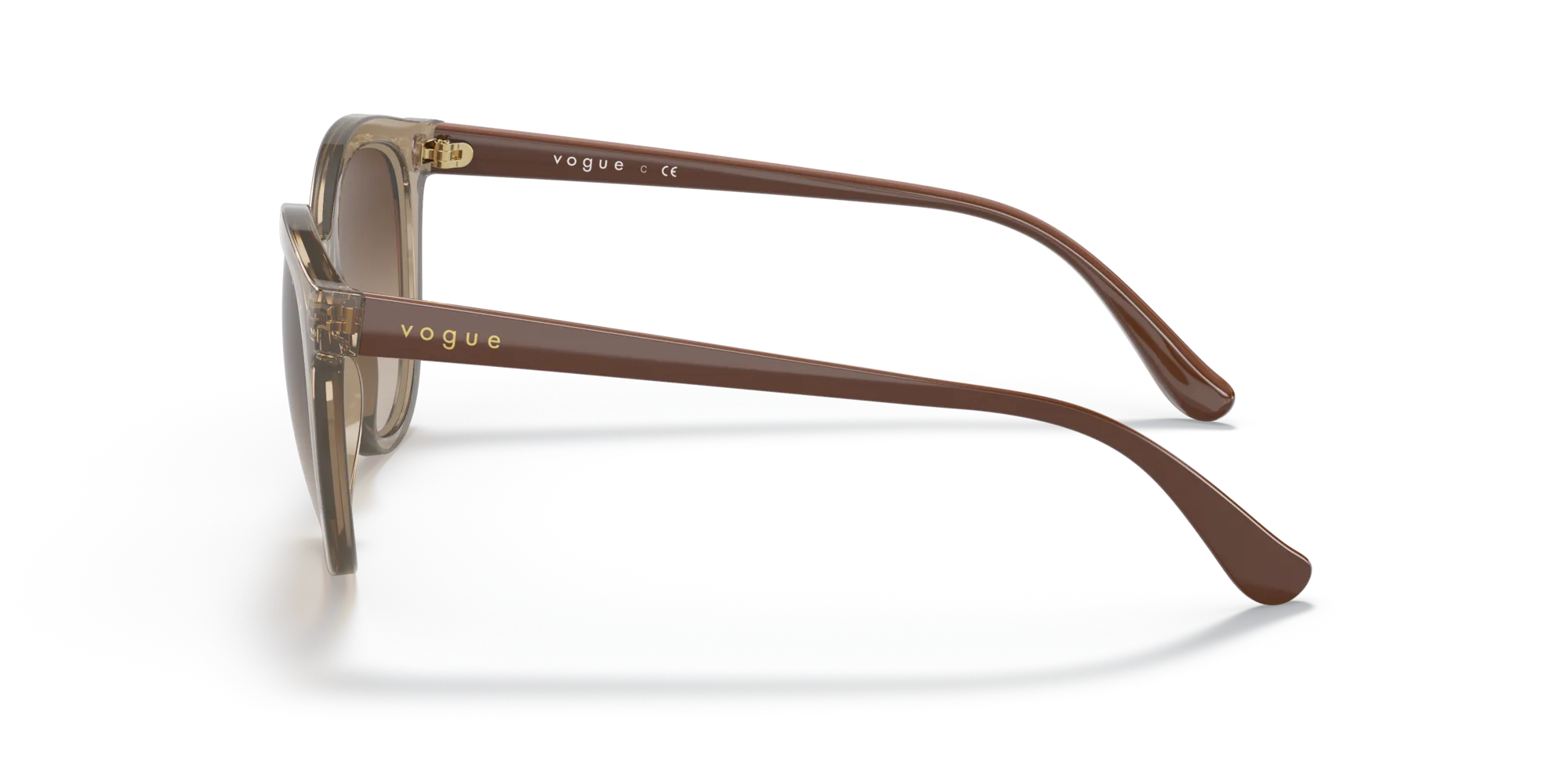 VOGUE EYEWEAR VO5427S 294013 Occhiali da sole Iniettato Marrone Marrone Rotonda Normale Sfumato - immagine 4