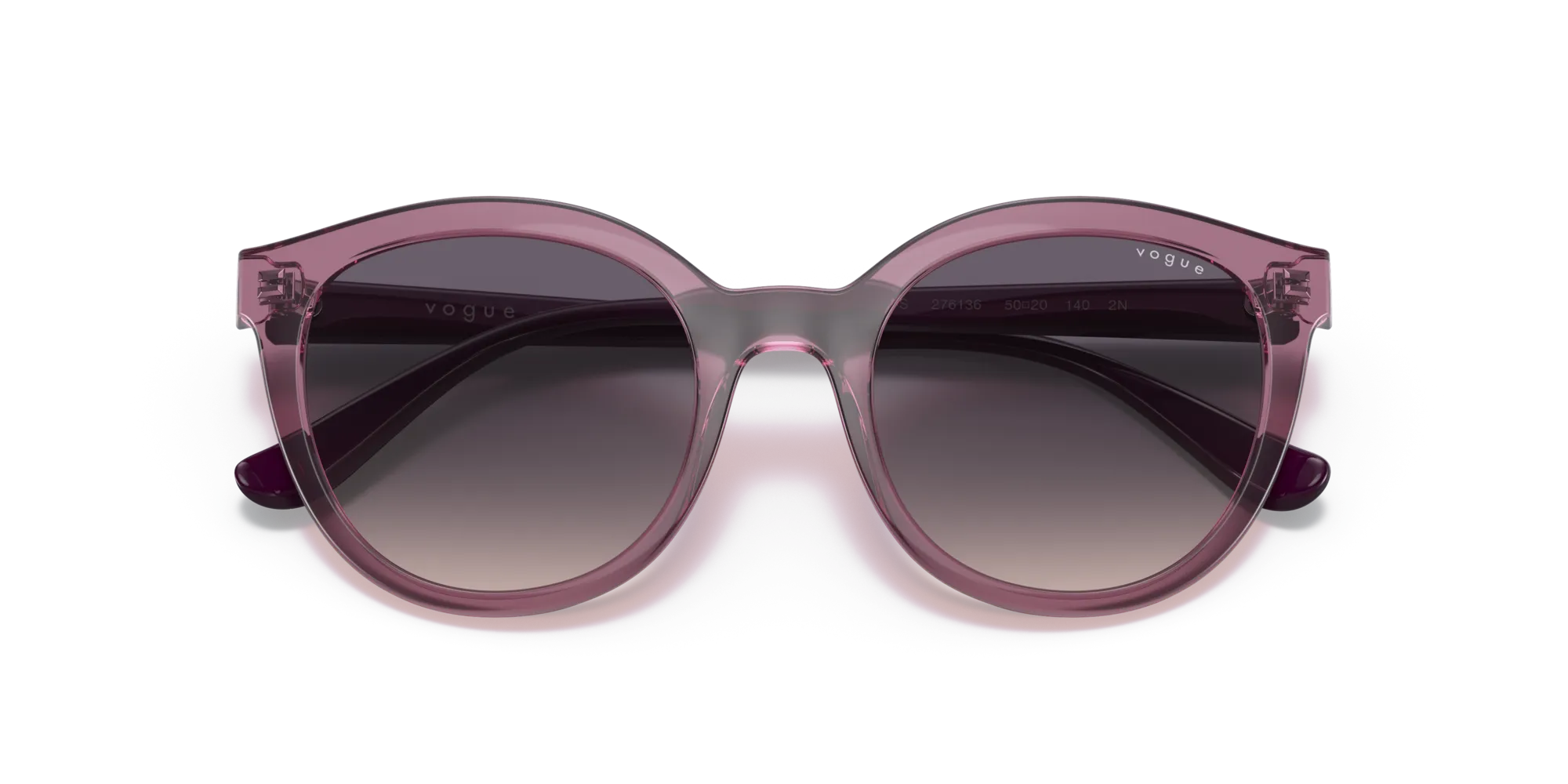 VOGUE EYEWEAR VO5427S 276136 Occhiali da sole Iniettato Viola Rosa Rotonda Normale Sfumato - immagine 2