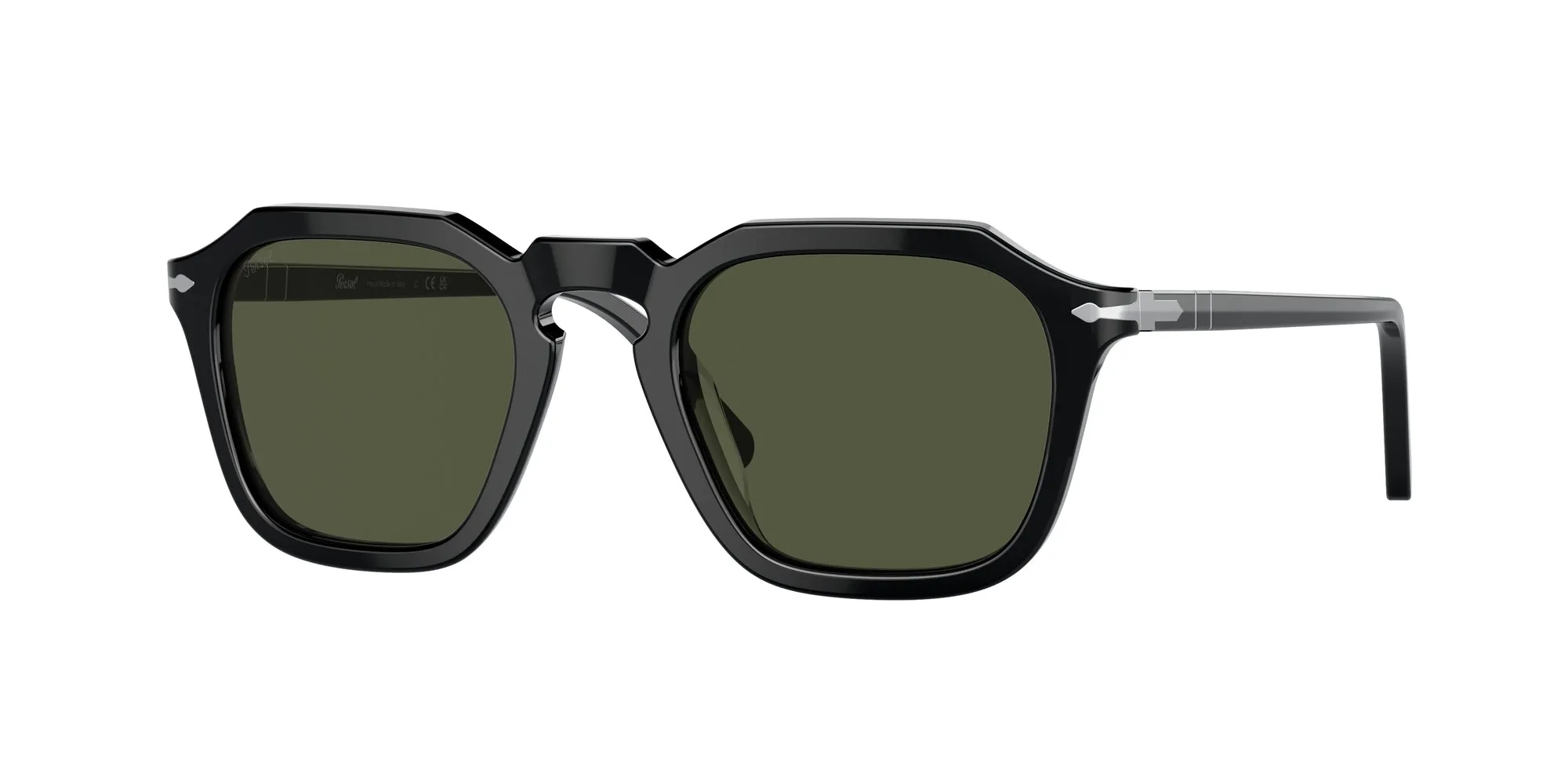 Persol PO3292S 95/31 Occhiali da sole Acetato Nero Verde Squadrata Normale - immagine 1