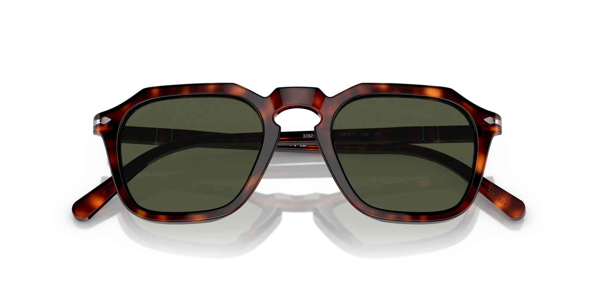 Persol PO3292S 24/31 Occhiali da sole Acetato Tartaruga Verde Squadrata Normale - immagine 2