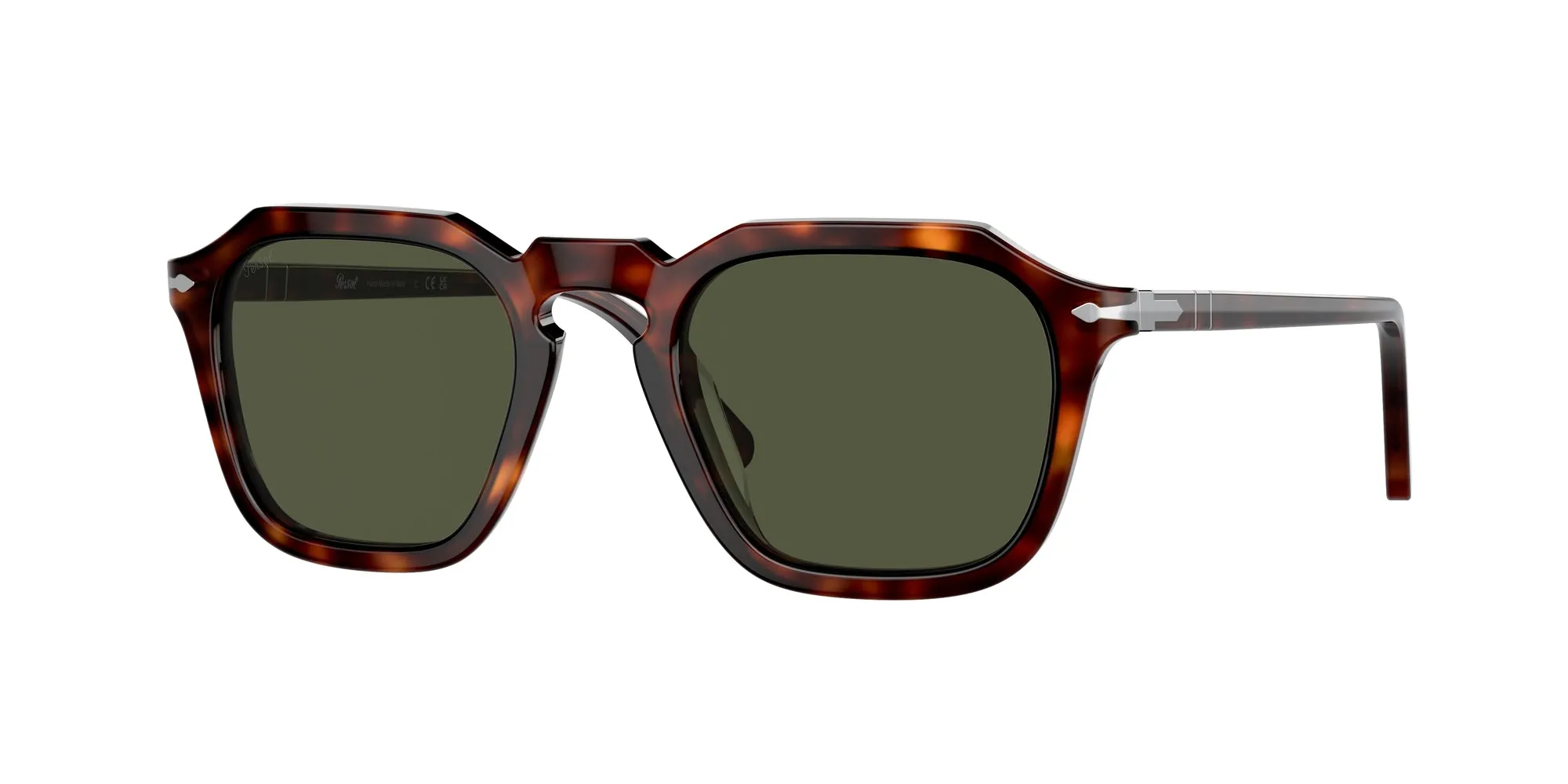 Persol PO3292S 24/31 Occhiali da sole Acetato Tartaruga Verde Squadrata Normale - immagine 1