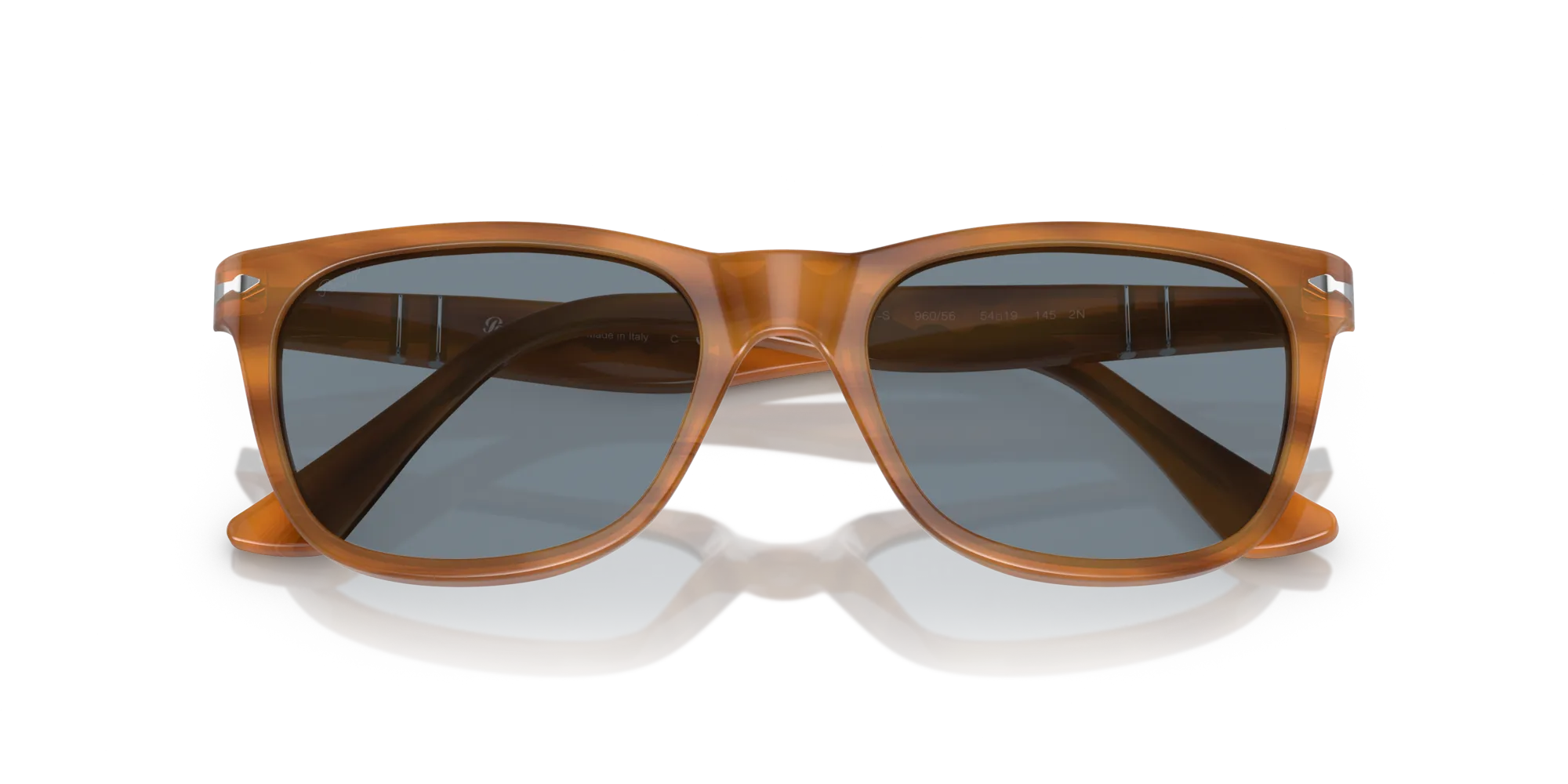 Persol PO3291S 960/56 Occhiali da sole Plastica Marrone Blu Squadrata Normale - immagine 2