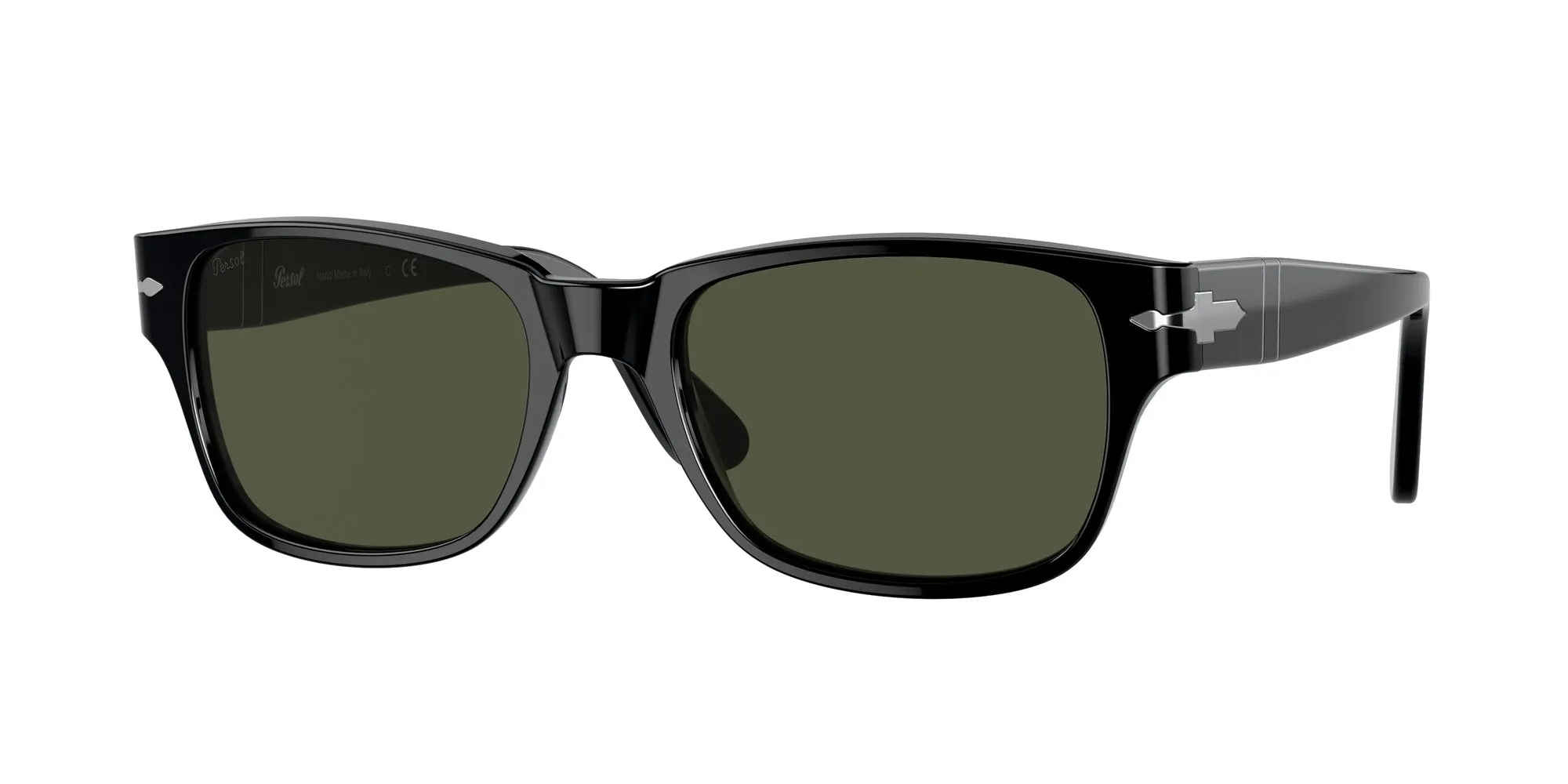 Persol PO3288S 95/31 Occhiali da sole Acetato Nero Verde Squadrata Normale - immagine 1