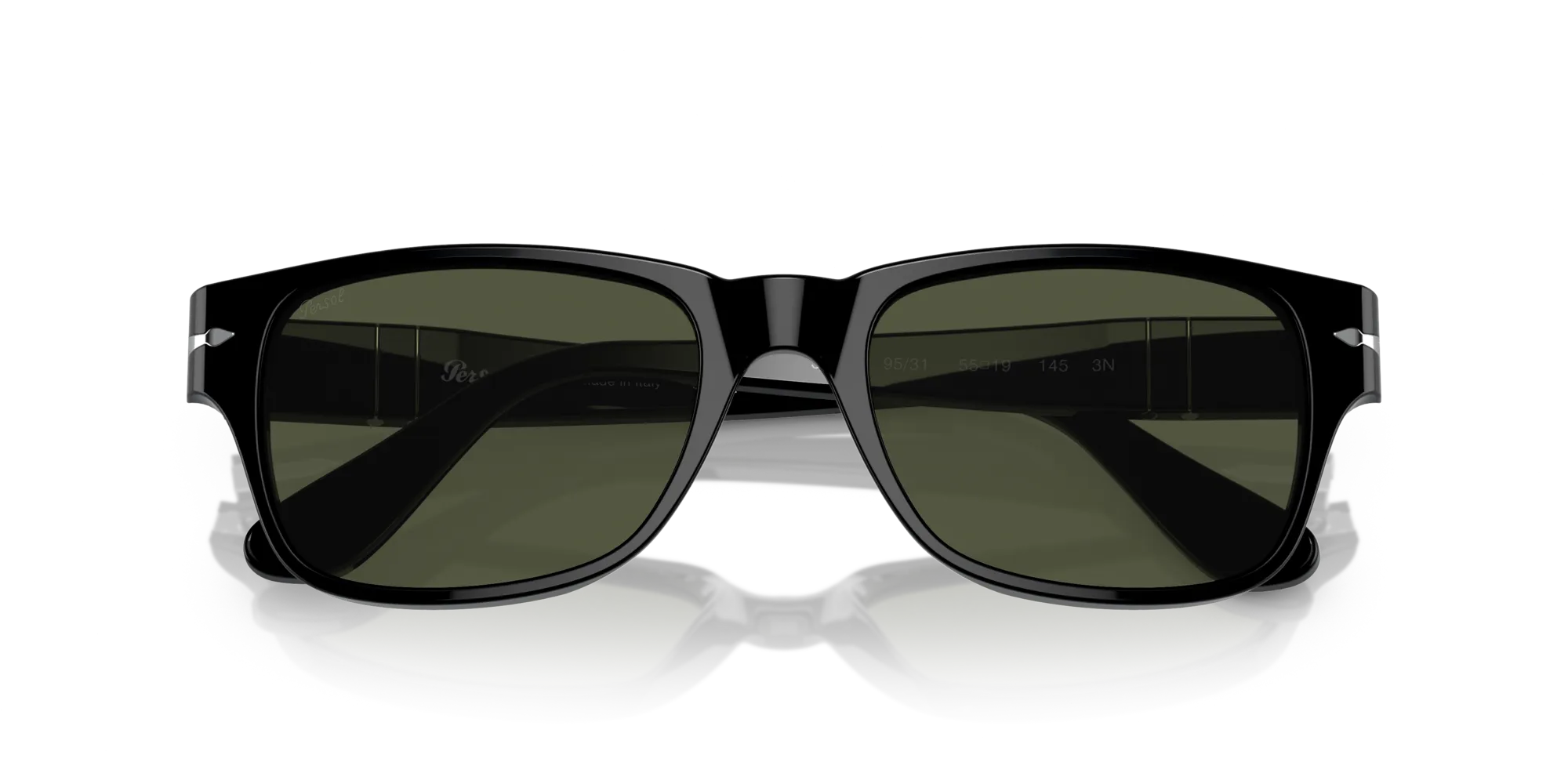 Persol PO3288S 95/31 Occhiali da sole Acetato Nero Verde Squadrata Normale - immagine 2