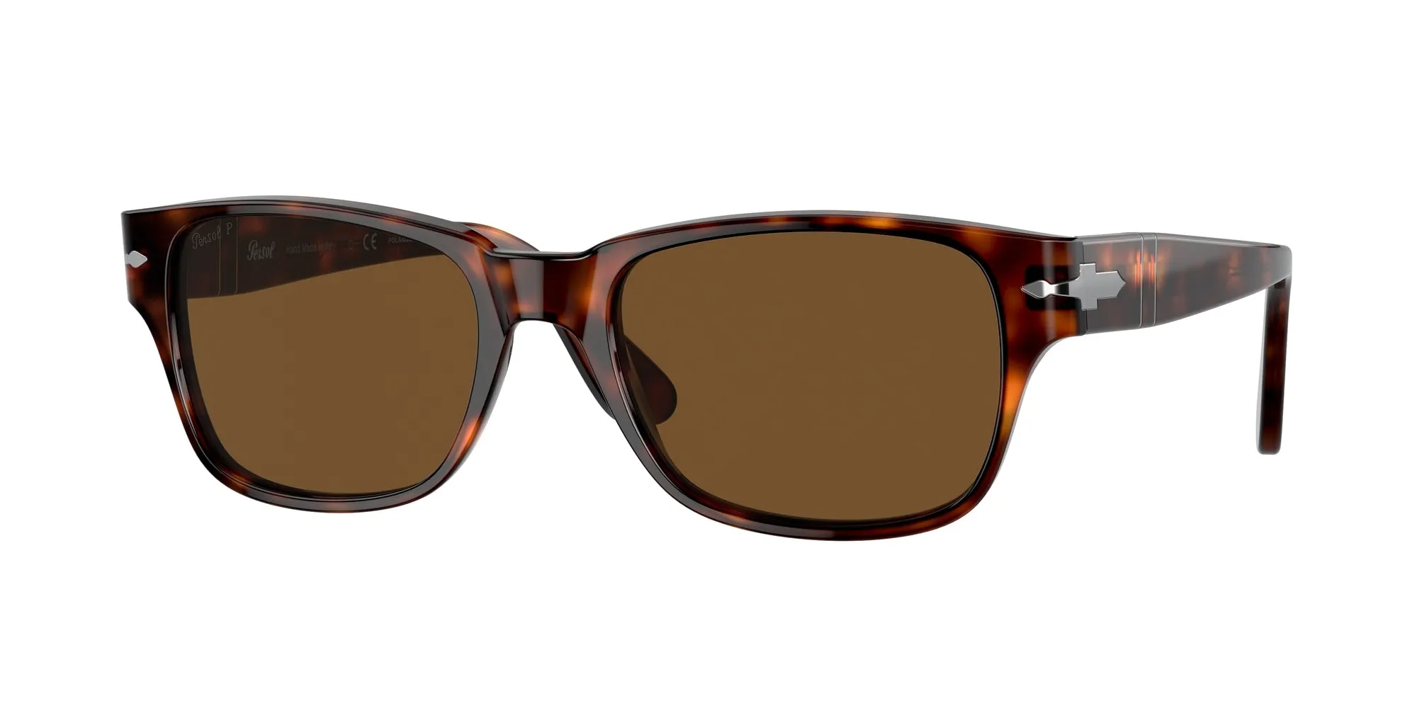Persol PO3288S 24/57 Occhiali da sole Acetato Tartaruga Marrone Squadrata Polarizzata - immagine 1