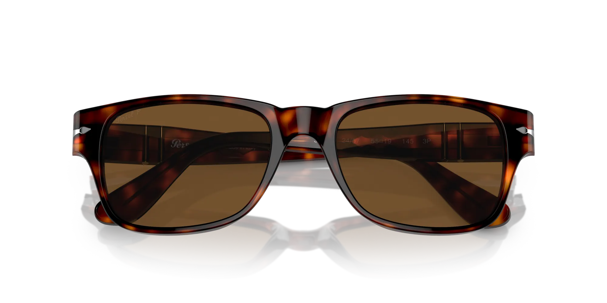 Persol PO3288S 24/57 Occhiali da sole Acetato Tartaruga Marrone Squadrata Polarizzata - immagine 2