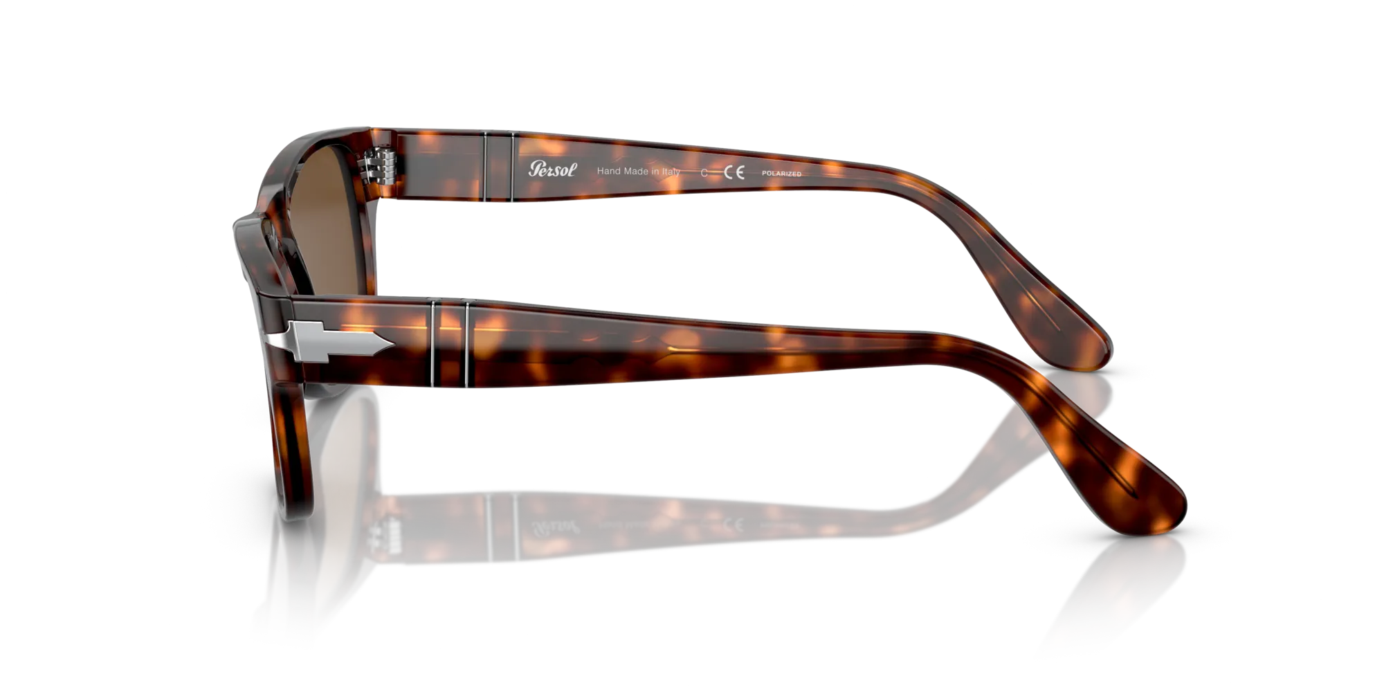 Persol PO3288S 24/57 Occhiali da sole Acetato Tartaruga Marrone Squadrata Polarizzata - immagine 4