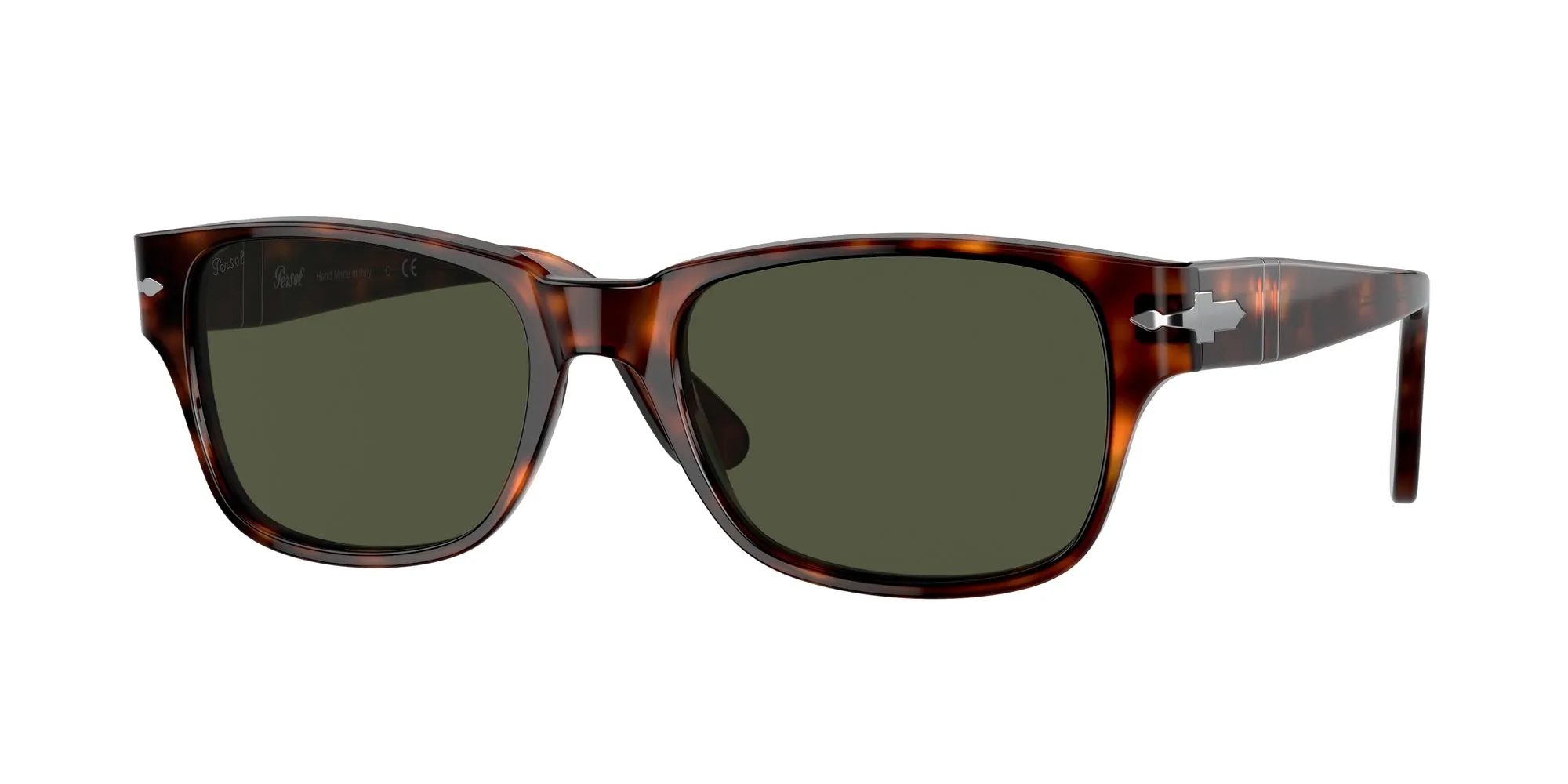 Persol PO3288S 24/31 Occhiali da sole Plastica Havana Verde Squadrata Normale - immagine 1