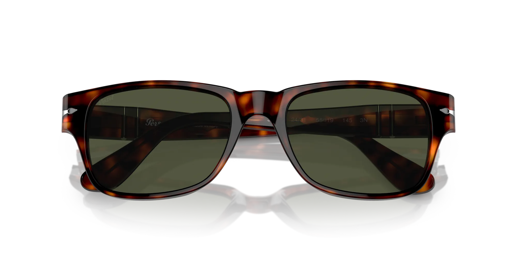 Persol PO3288S 24/31 Occhiali da sole Plastica Havana Verde Squadrata Normale - immagine 2