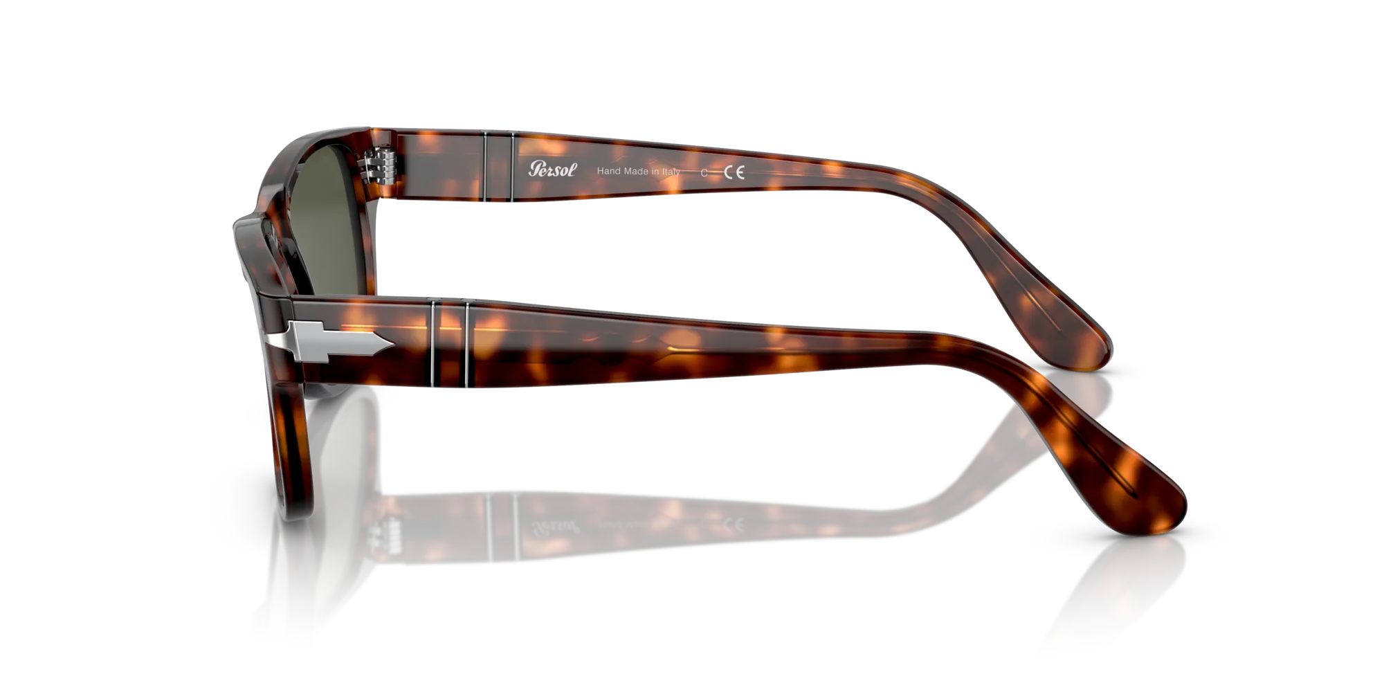 Persol PO3288S 24/31 Occhiali da sole Plastica Havana Verde Squadrata Normale - immagine 4