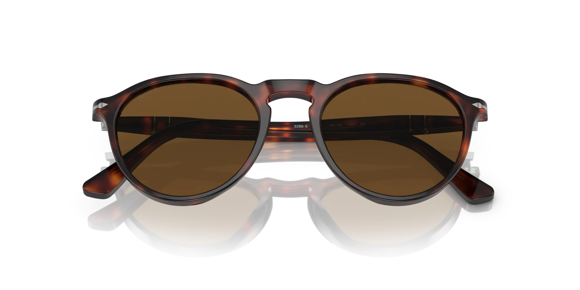Persol PO3286S 24/57 Occhiali da sole Acetato Tartaruga Marrone Pantos Polarizzata - immagine 2