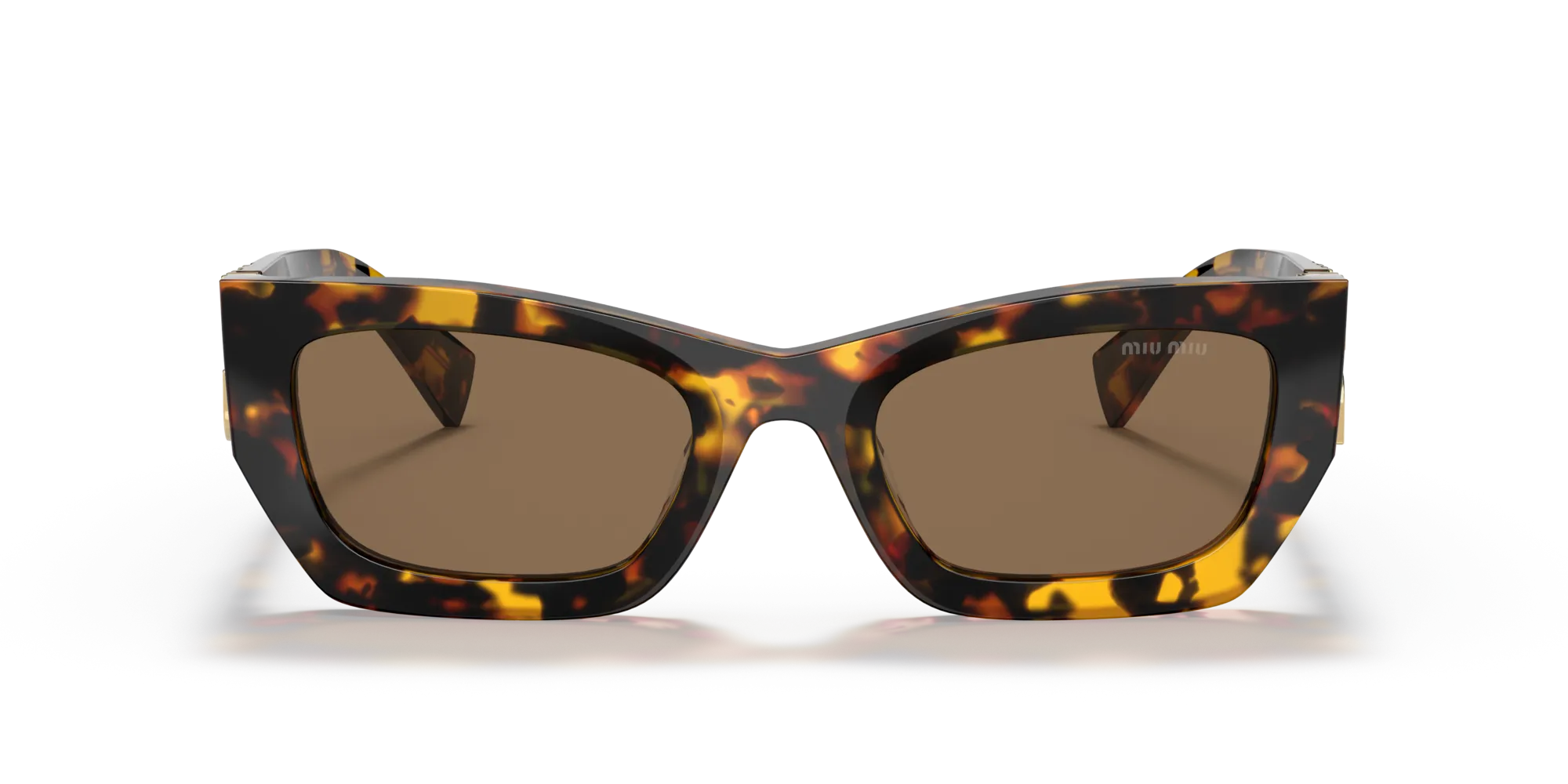 Miu Miu MU 09WS VAU06B Occhiali da sole Acetato Tartaruga Marrone Squadrata Normale - immagine 3