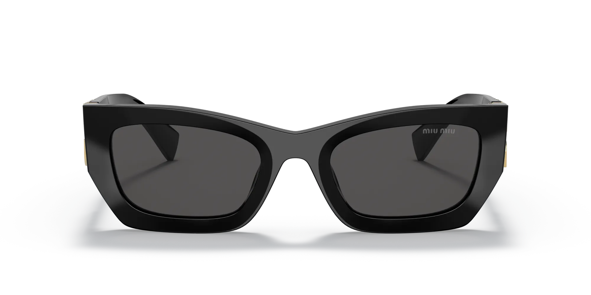 Miu Miu MU 09WS 1AB5S0 Occhiali da sole Acetato Nero Grigio Squadrata Normale - immagine 3