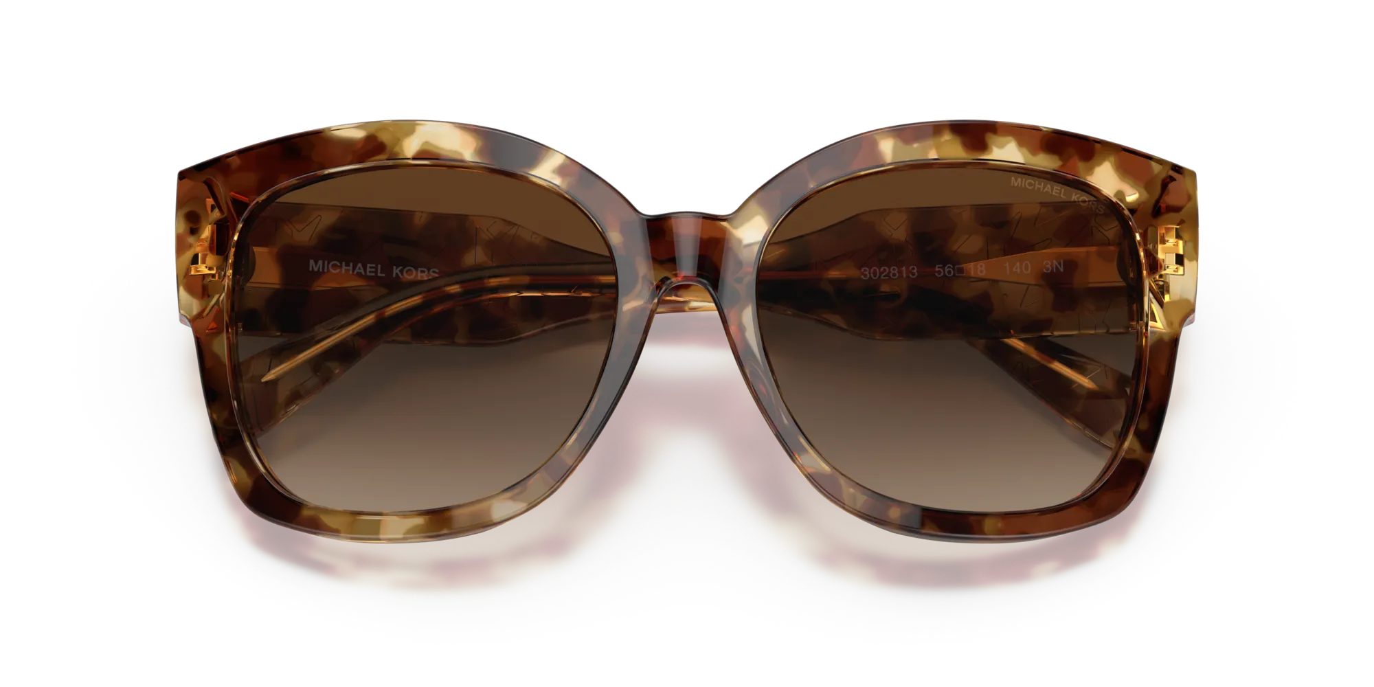 Michael Kors MK2164 BAJA 302813 Occhiali da sole Acetato Tartaruga Marrone Squadrata Normale Sfumato - immagine 2
