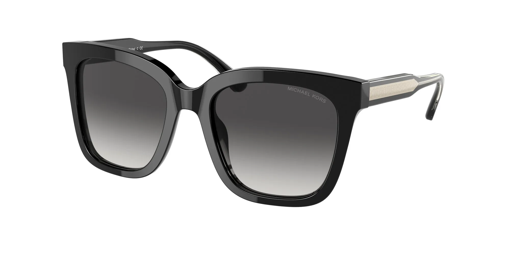 Michael Kors MK2163 SAN MARINO 30058G Occhiali da sole Acetato Nero Grigio Squadrata Normale Sfumato - immagine 1